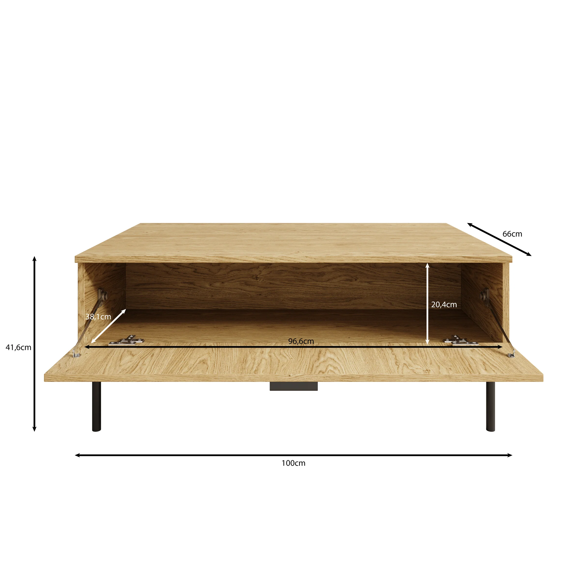 Monor - Salontafel - Zwart - 100x66x42 cm - Image 5