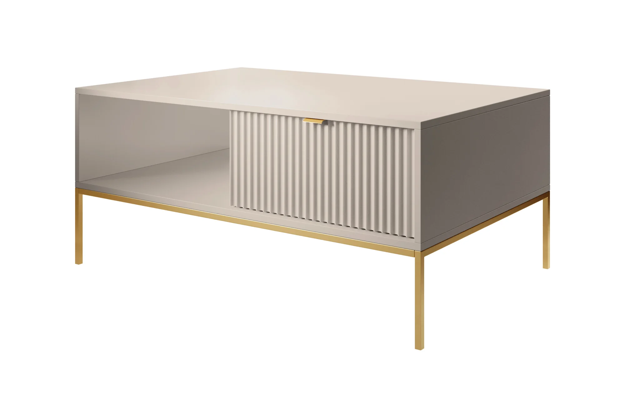 Navil 2 - Salontafel met 2 lades - Beige  - 104x68x46 cm - Image 5