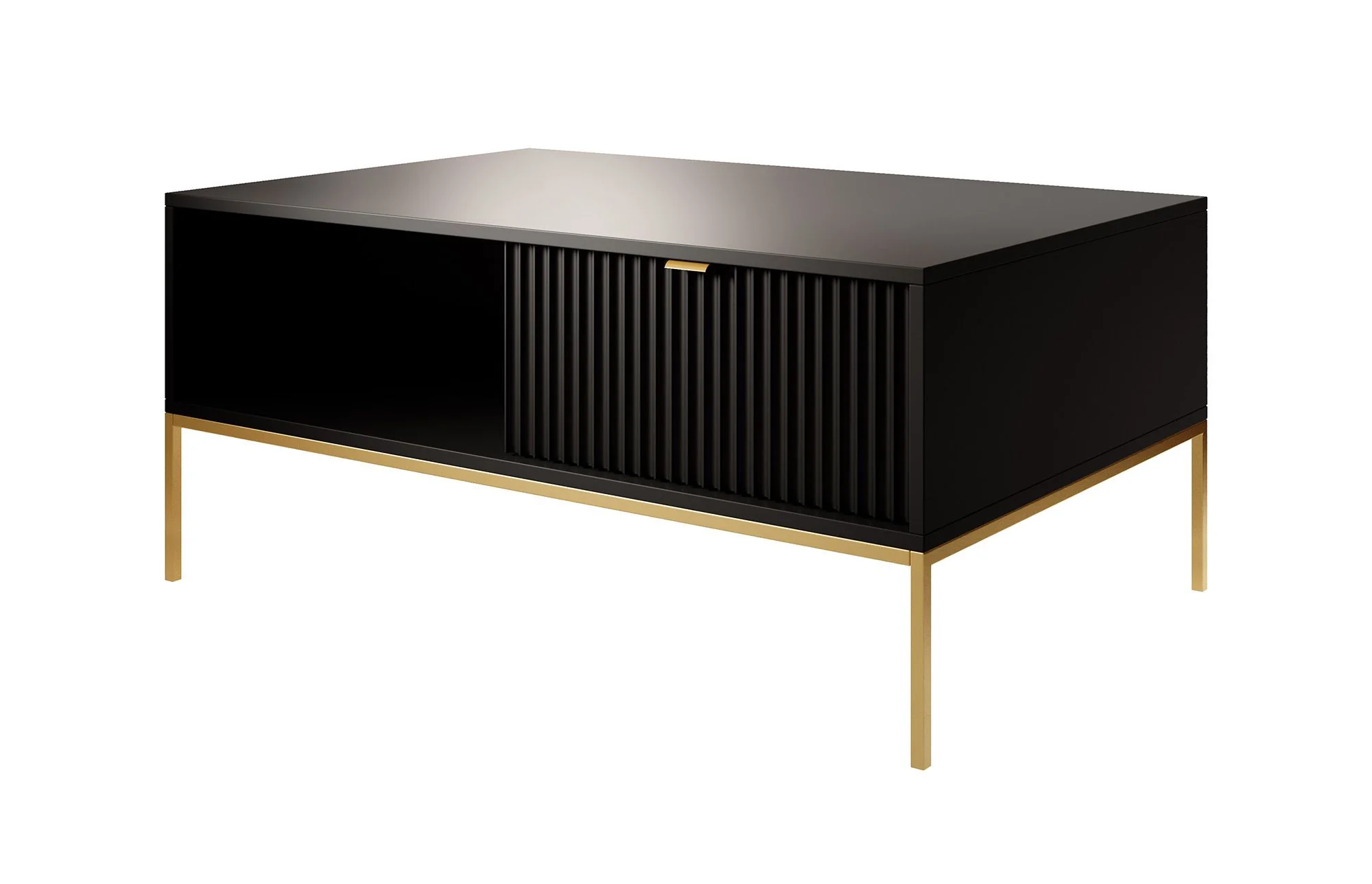 Navil 2 - Salontafel met 2 lades - Zwart - 104x68x46 cm - Image 5