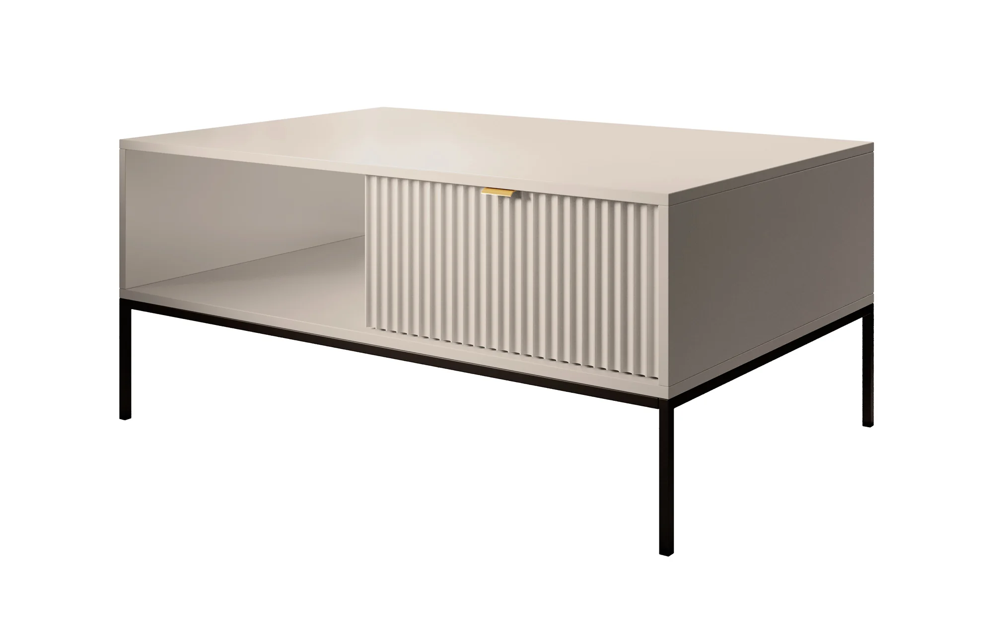 Navil - Salontafel met 2 lades - Beige  - 104x68x46 cm - Image 5