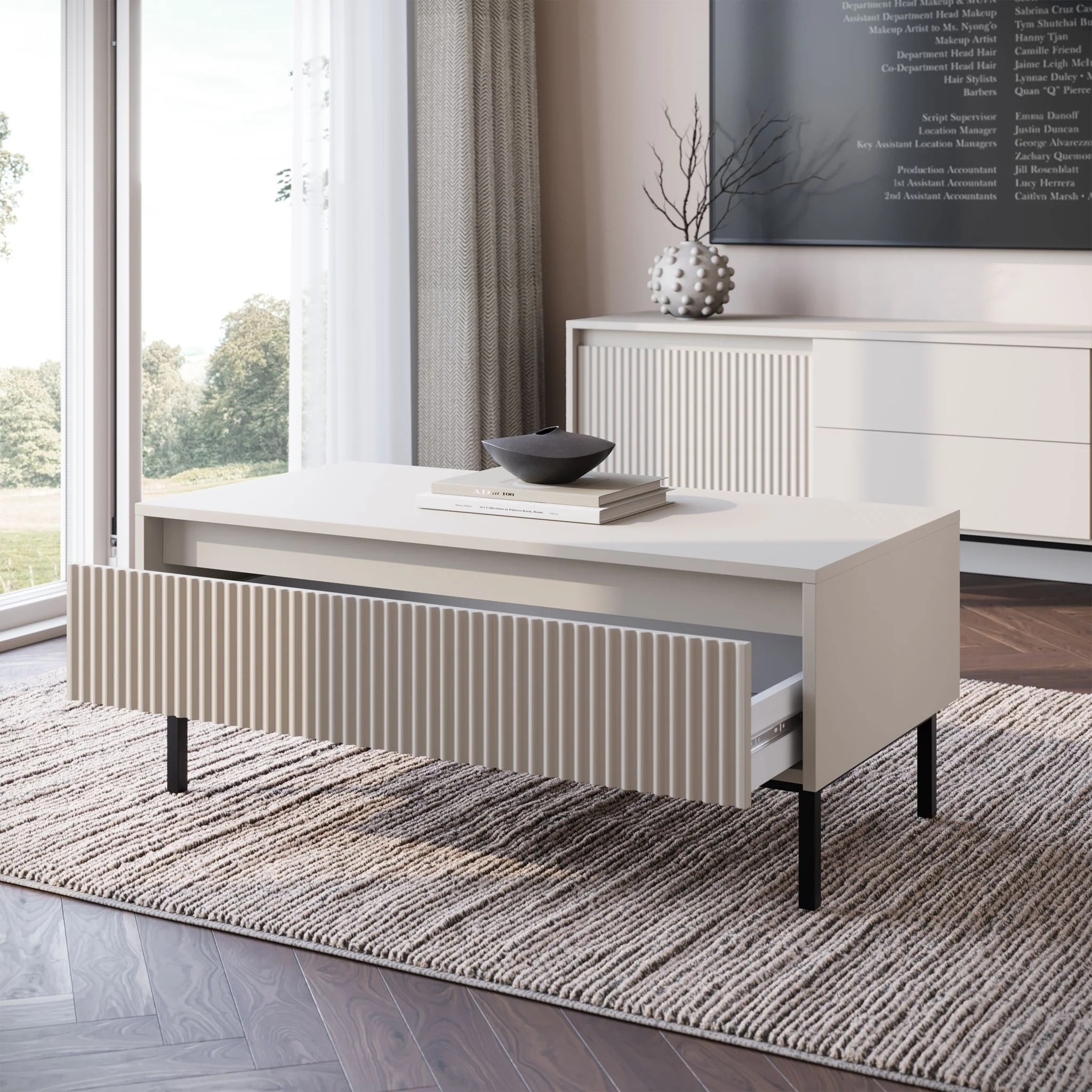 Orvana - Salontafel met lade - Beige - Image 2