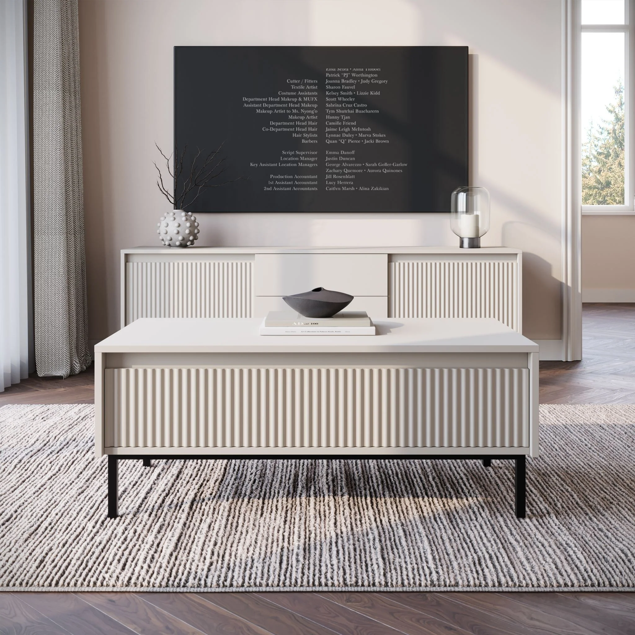Orvana - Salontafel met lade - Beige - Image 3