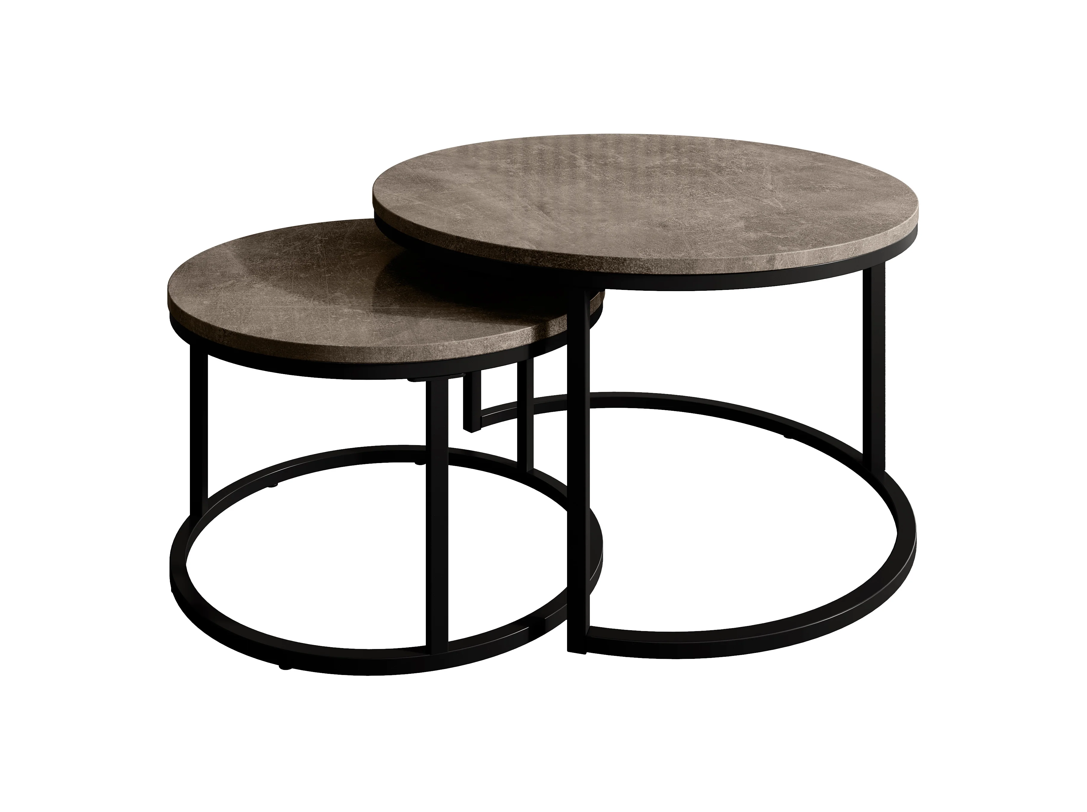 Rica - Salontafel set van 2 - Grijs marmerlook - Image 4