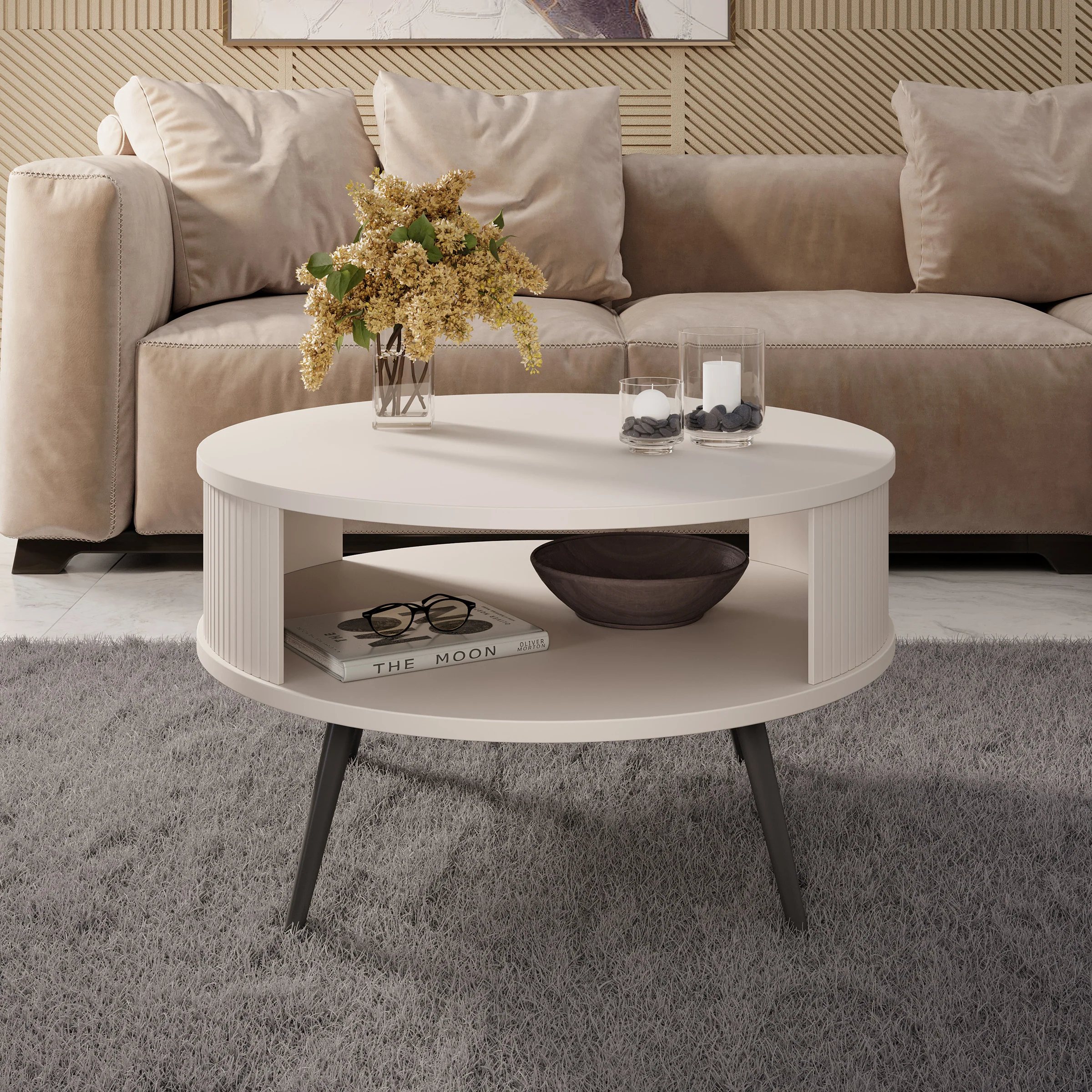 Riley - Salontafel - Beige - 76x44 cm - Image 2
