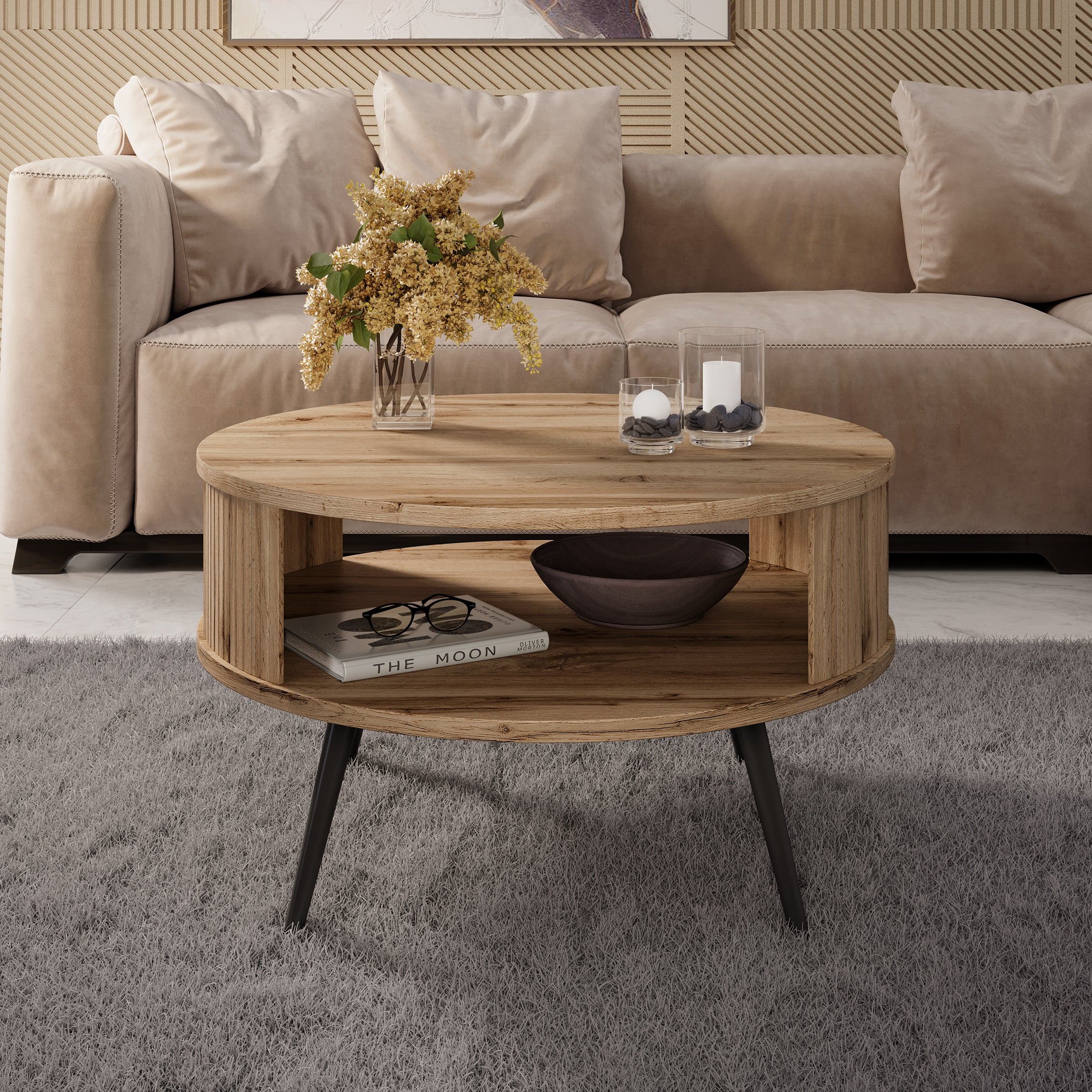 Riley - Salontafel - Eiken - 76x76x44 cm - Image 2