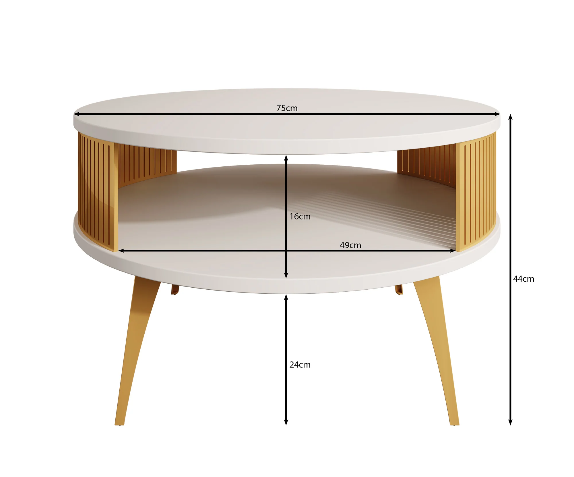 Roslyn - Salontafel - Zwart - 75x75x44 cm - Image 3