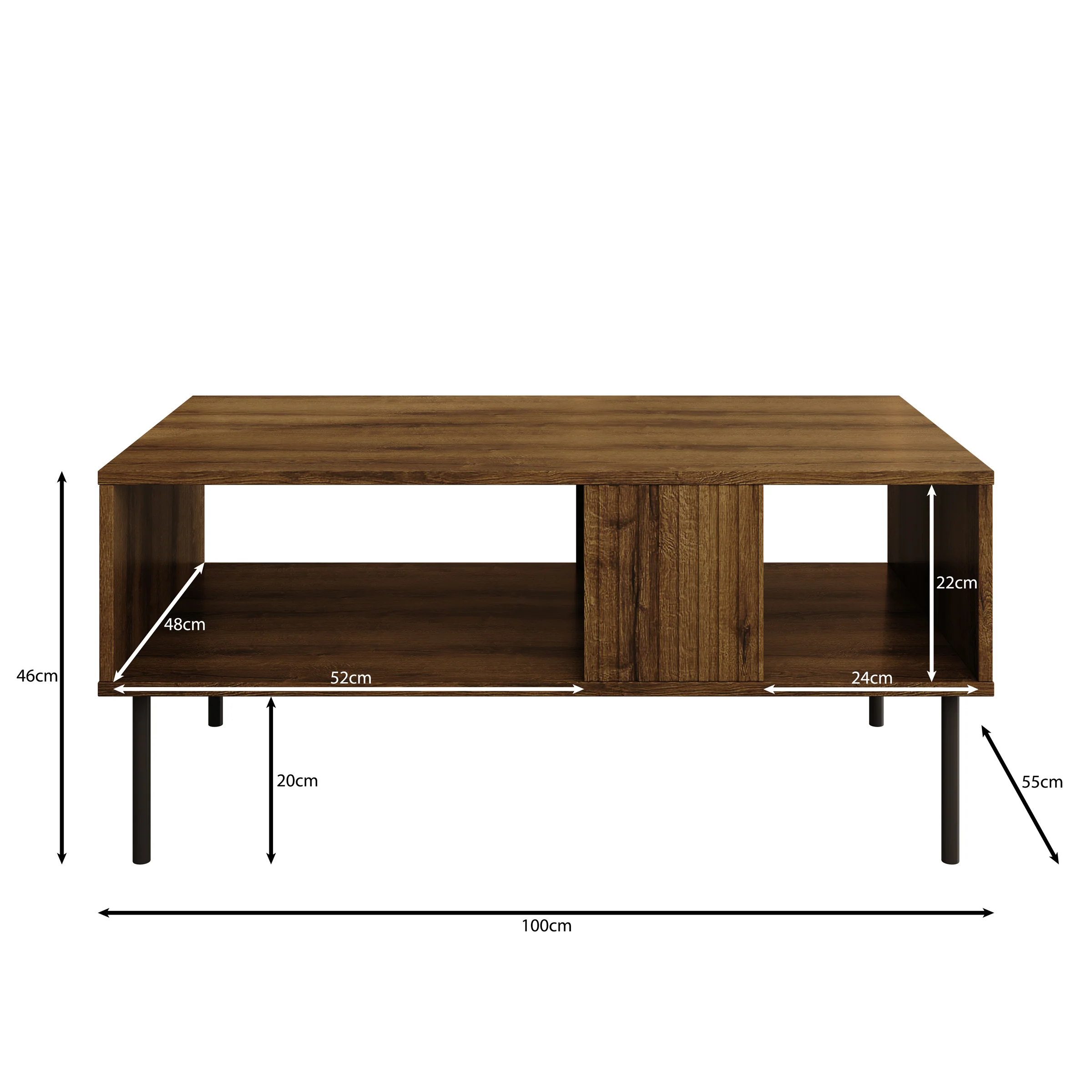 Tartagal - Salontafel - Donkerbruin - 100x55x46 cm - Image 3