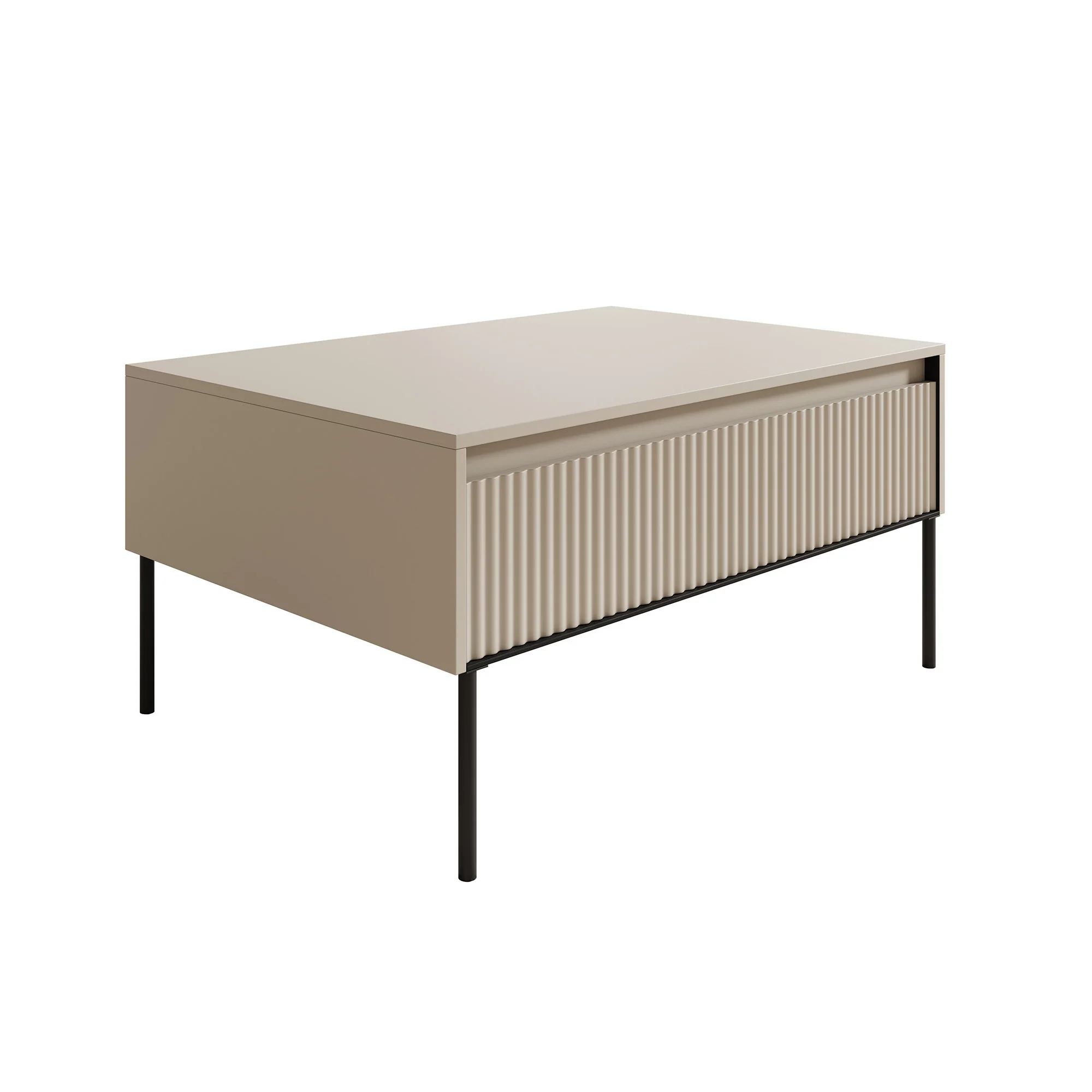 Timoteo - Salontafel met opbergruimte - Beige - 100x70x50 cm - Image 6