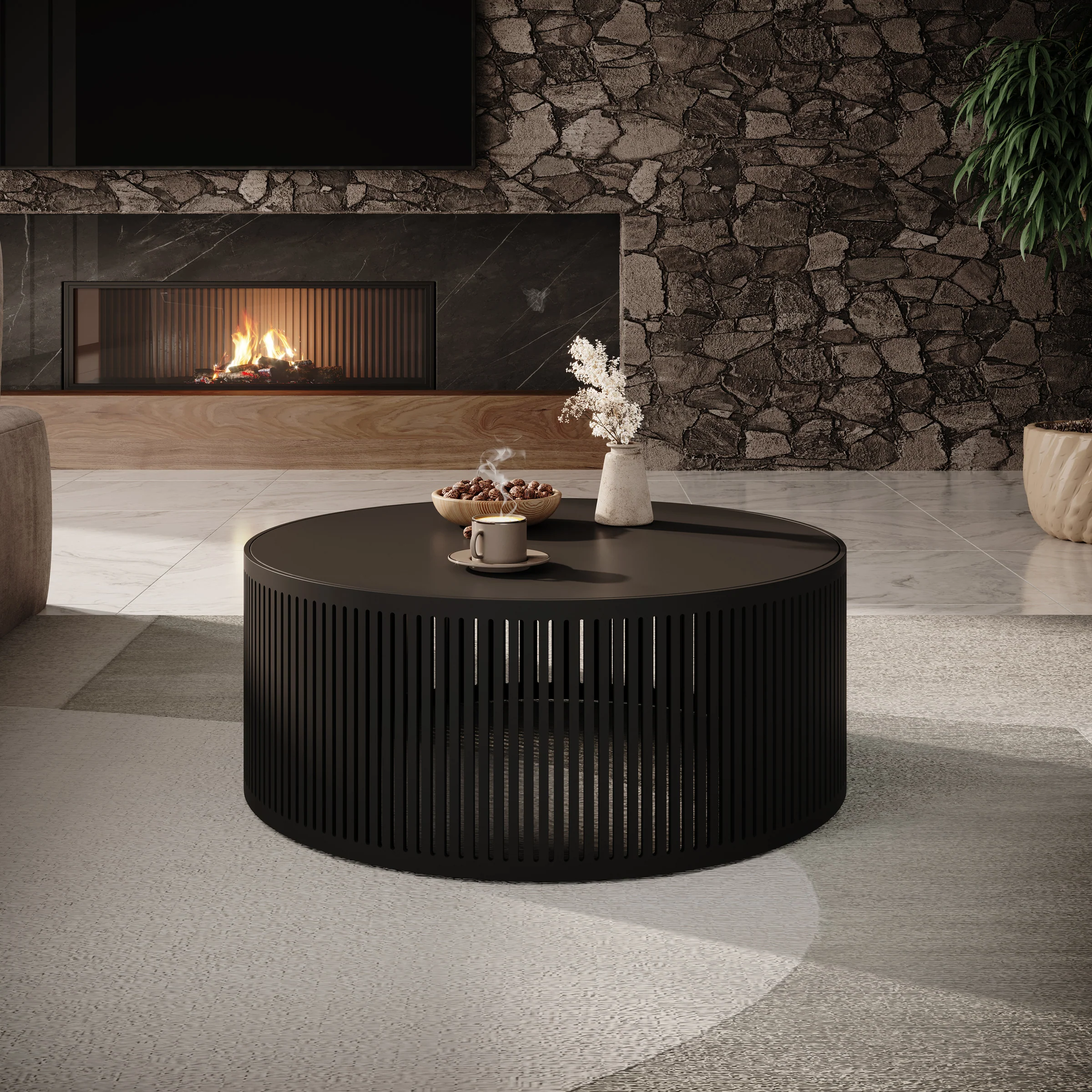 Vanya - Salontafel - Zwart - 75x75x30 cm - Image 2