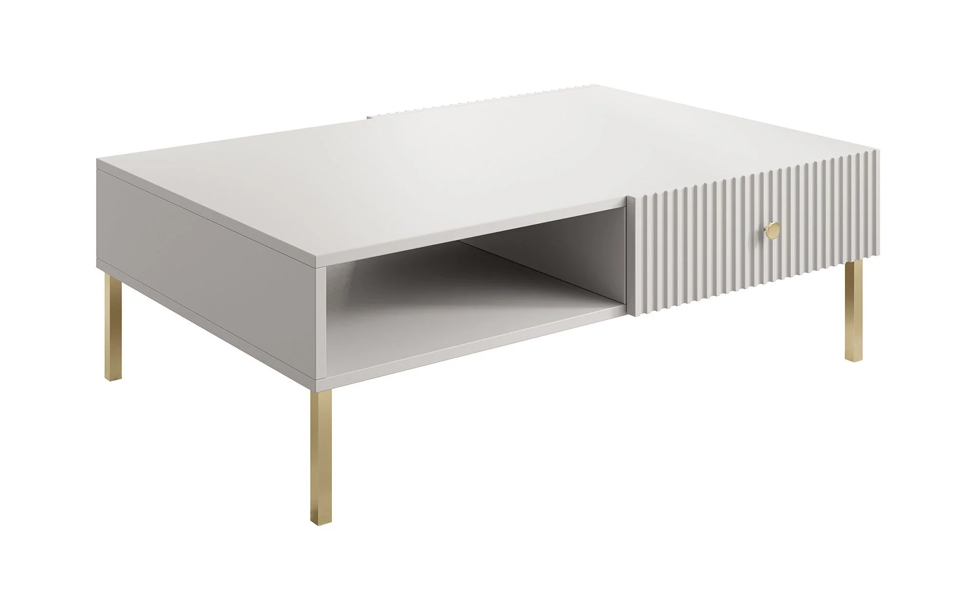 Vermont - Salontafel met 2 lades - Wit - 102x67x35cm - Image 5