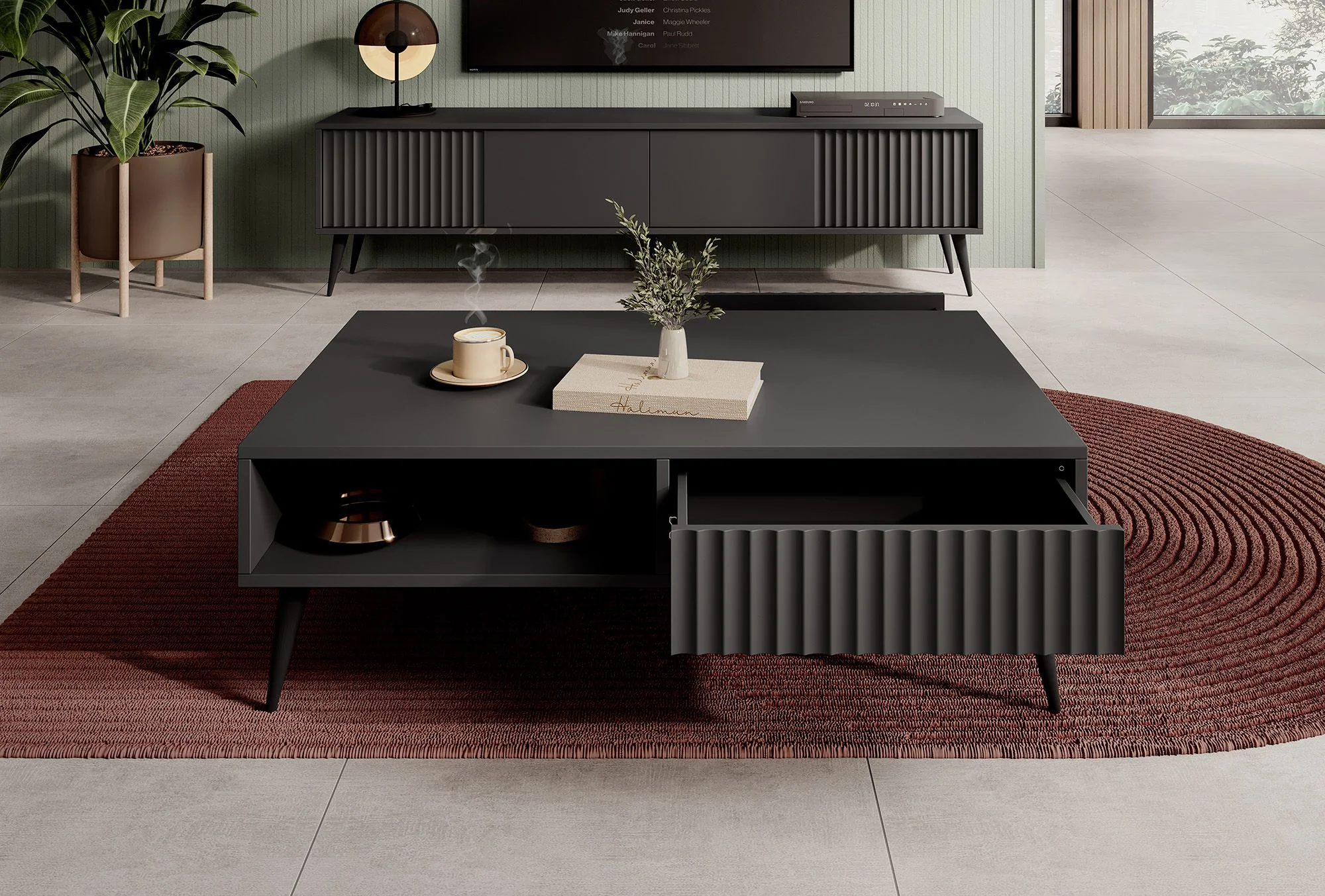 Winq - Salontafel 2 lades - Antraciet - Image 2