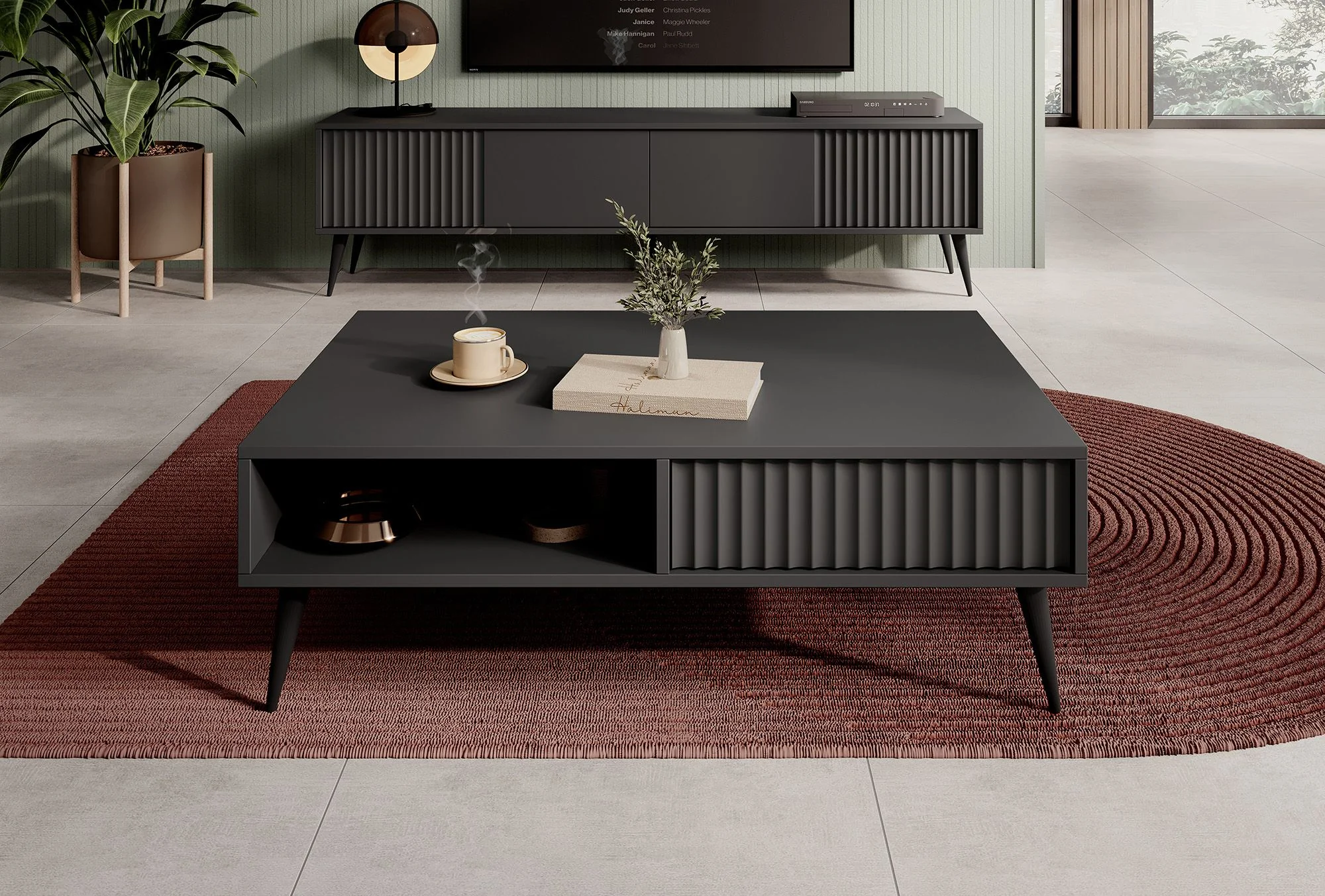 Winq - Salontafel 2 lades - Antraciet - Image 3