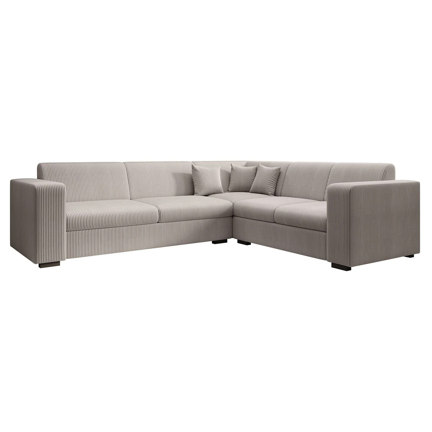 Santana - Hoekbank 4-zits - Ribstof beige - Rechts - Image 6