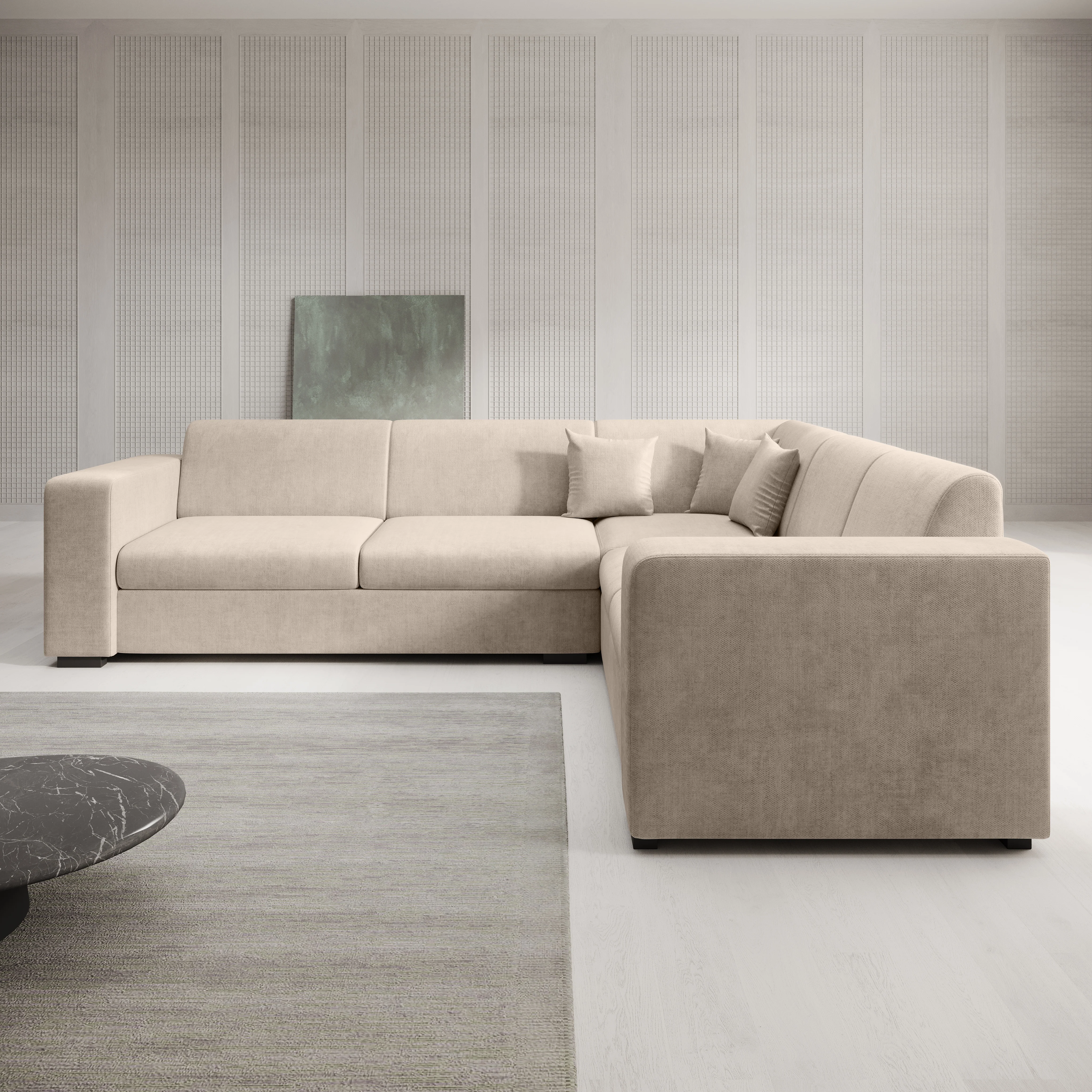Santana - Hoekbank 4-zits - Velvet beige - Rechts - Image 2