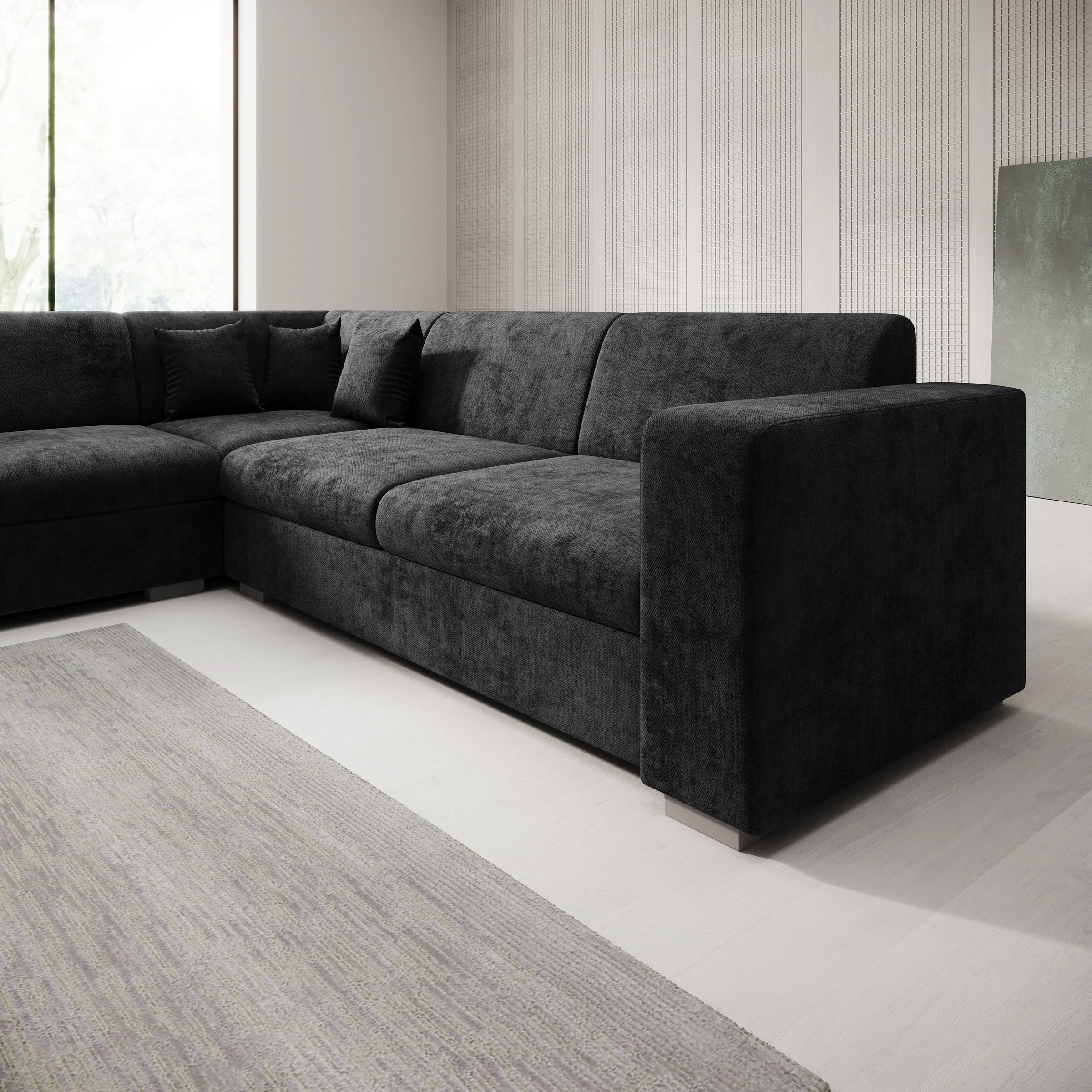 Santana - Hoekbank 4-zits - Velvet zwart - Links - Image 3