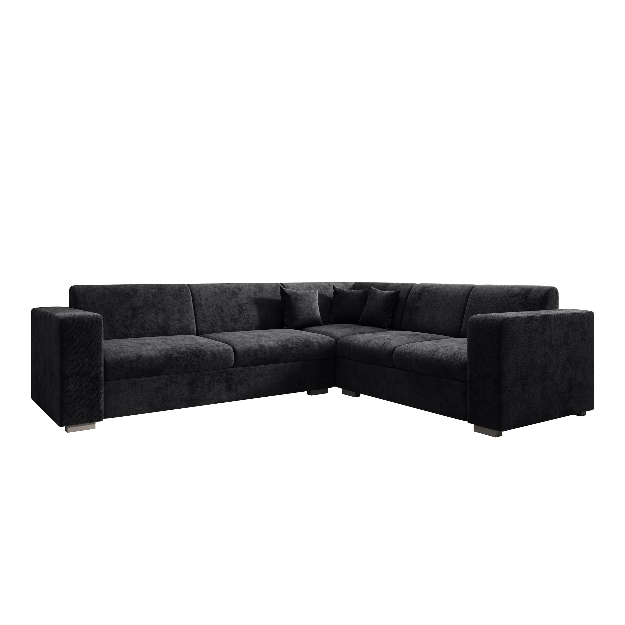 Santana - Hoekbank 4-zits - Velvet zwart - Rechts - Image 6