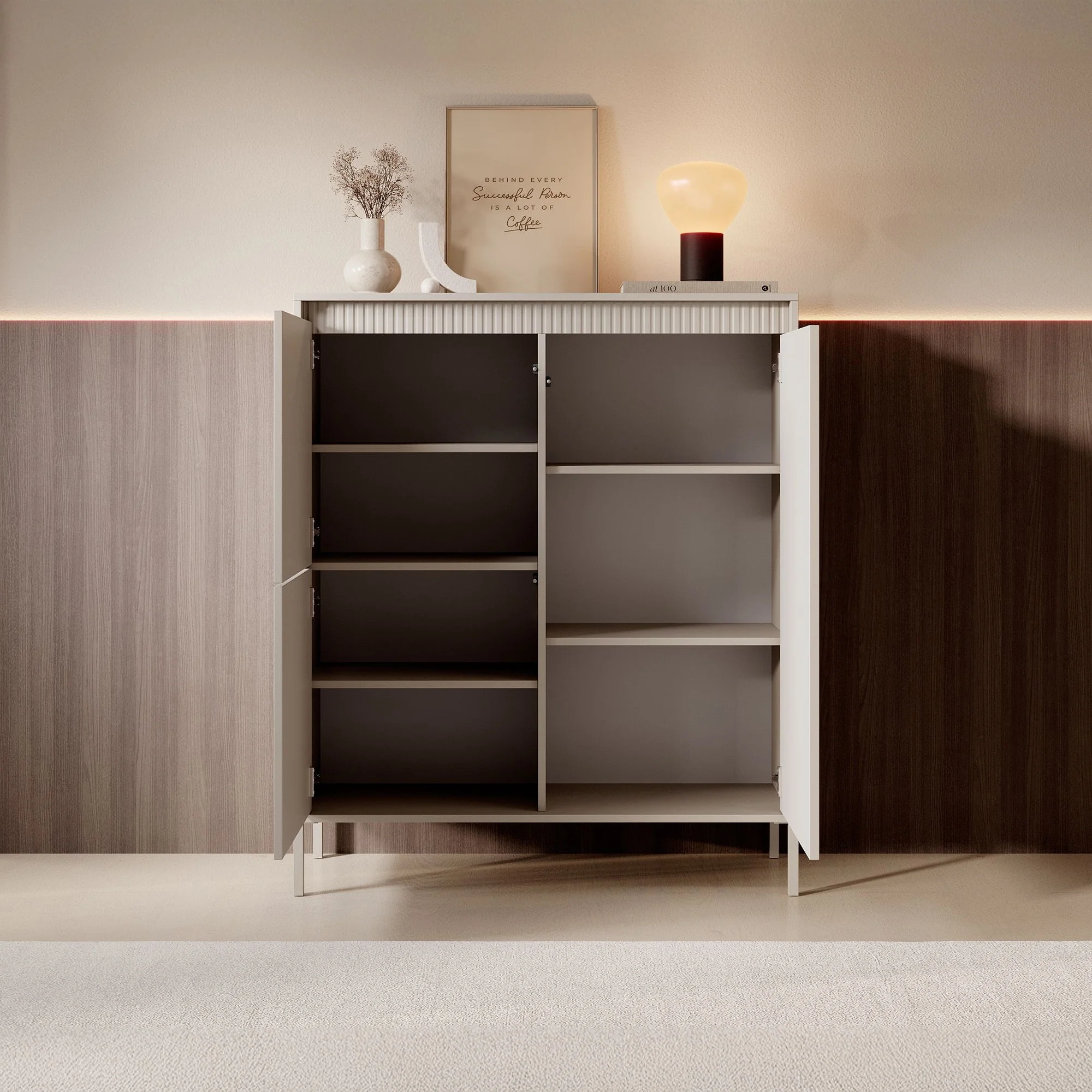 Saran - Dressoir - Beige - 104x40x123 cm - Image 2