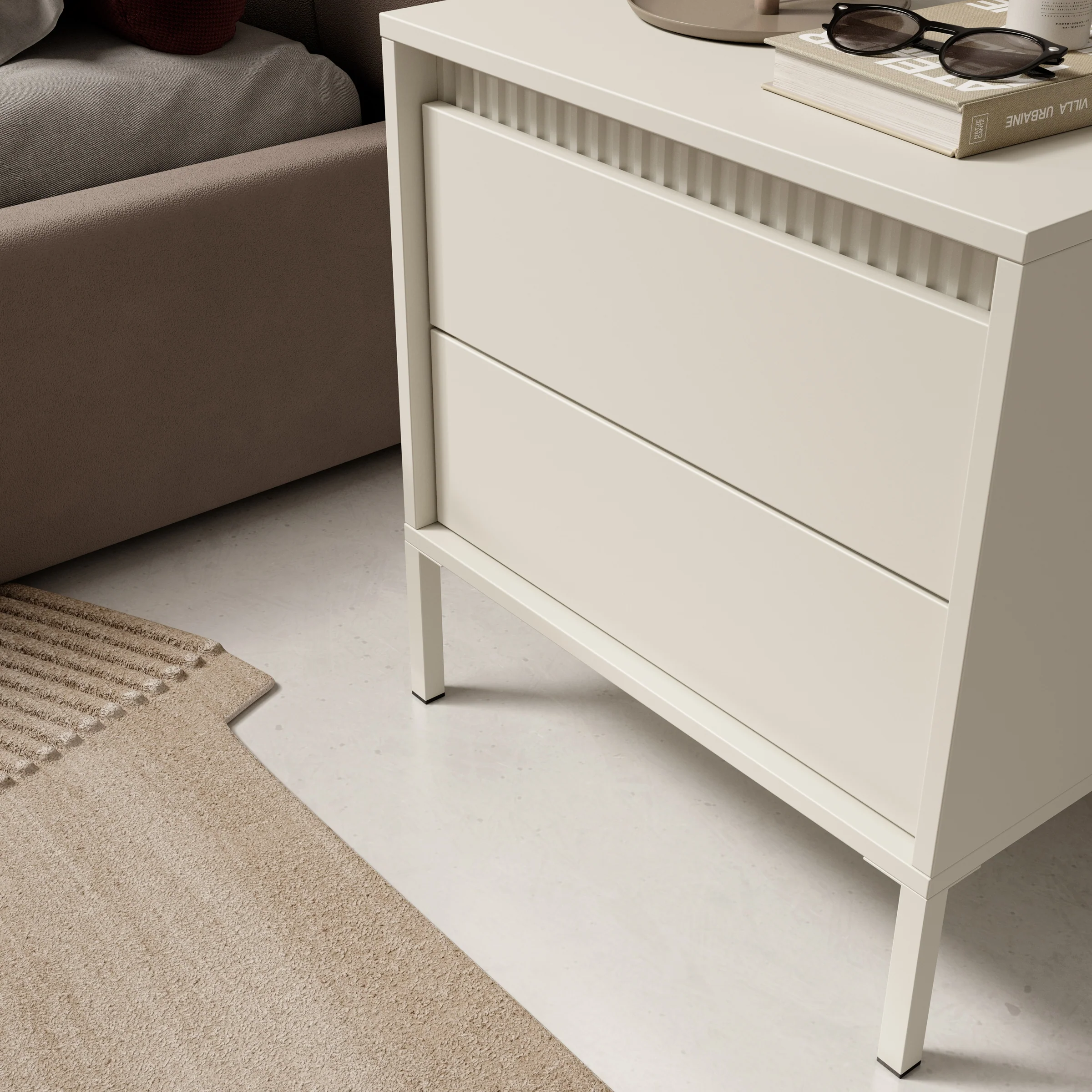 Saran - Nachtkastje - Beige - 54x40x56 cm - Image 4