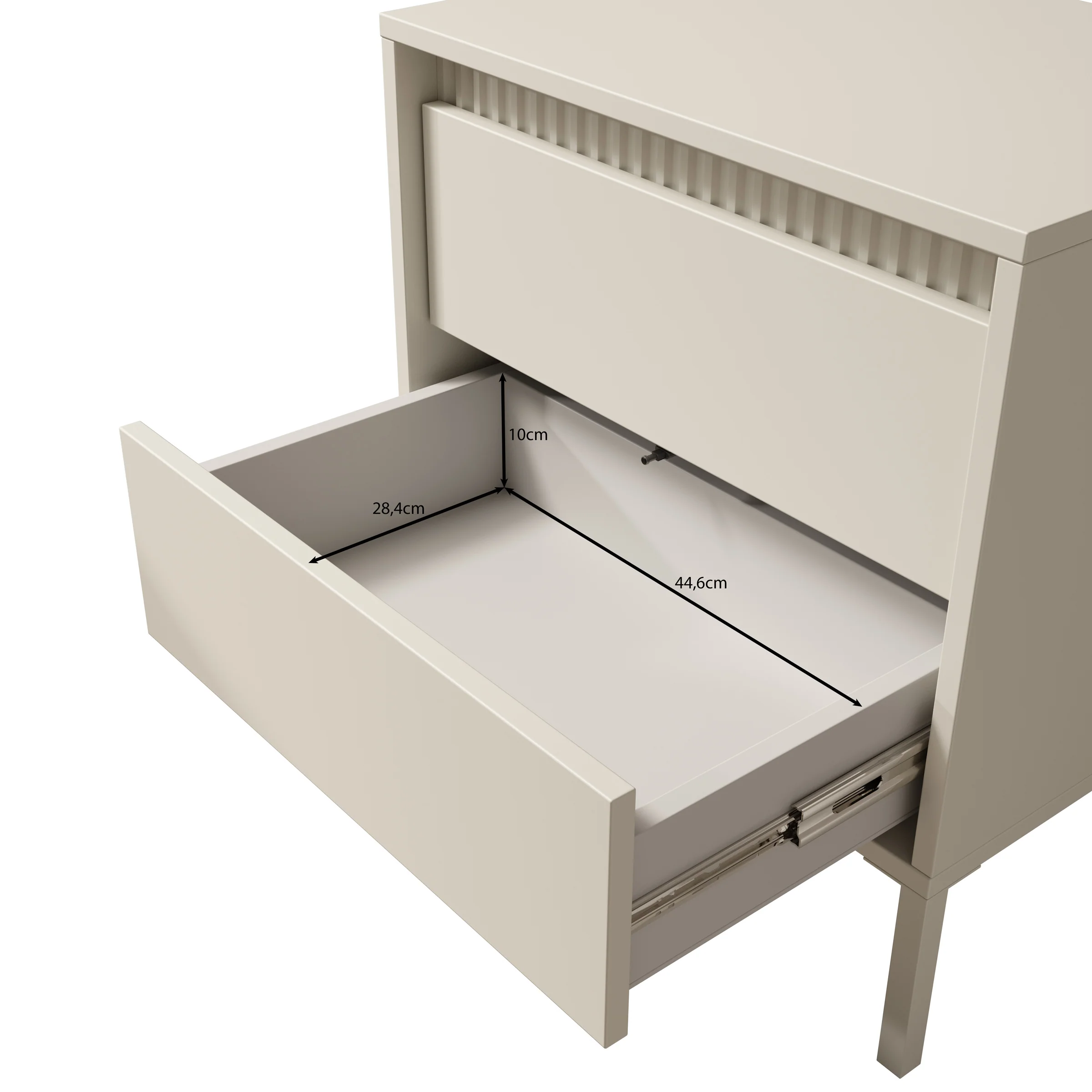 Saran - Nachtkastje - Beige - 54x40x56 cm - Image 7