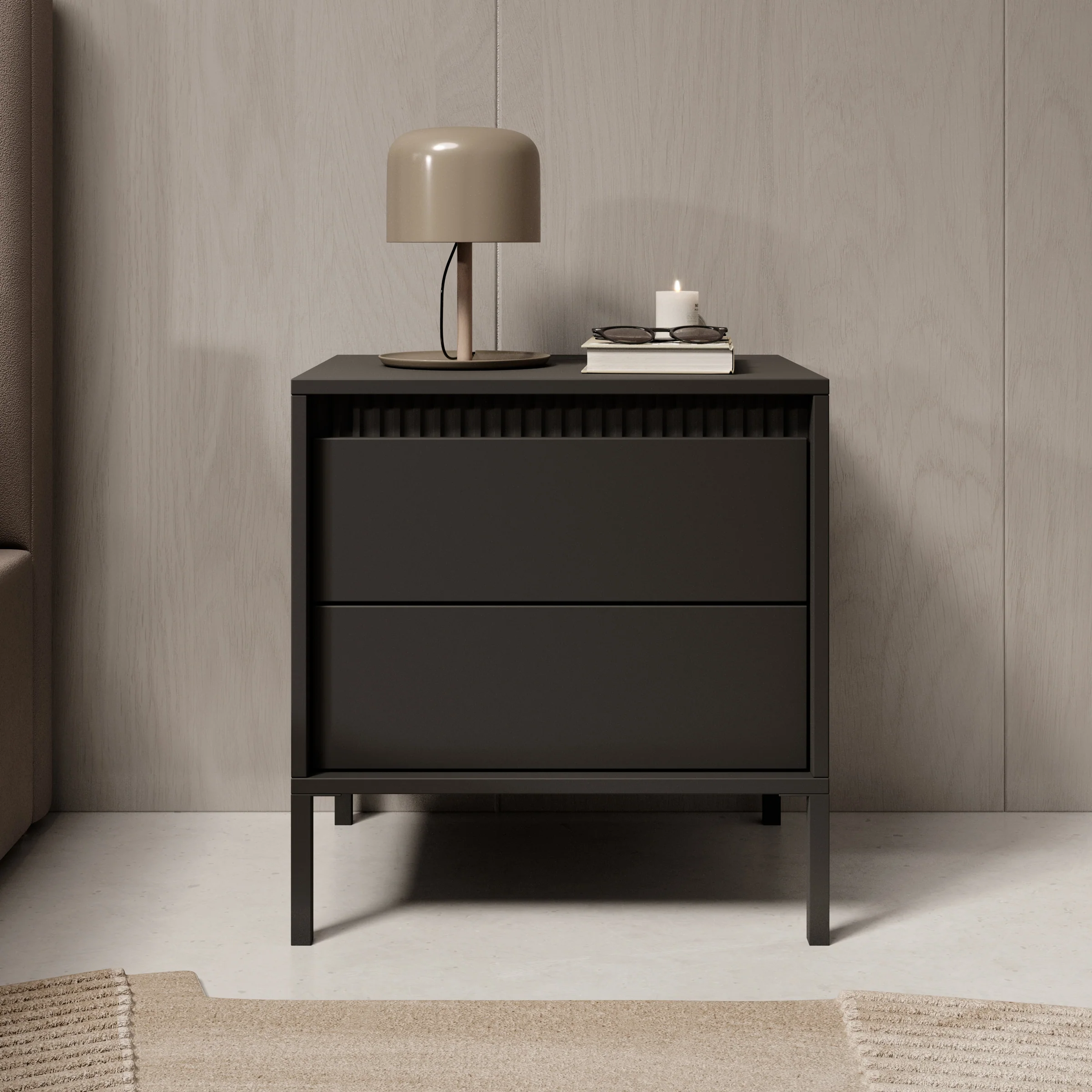 Saran - Nachtkastje - Zwart - 54x40x56 cm - Image 3