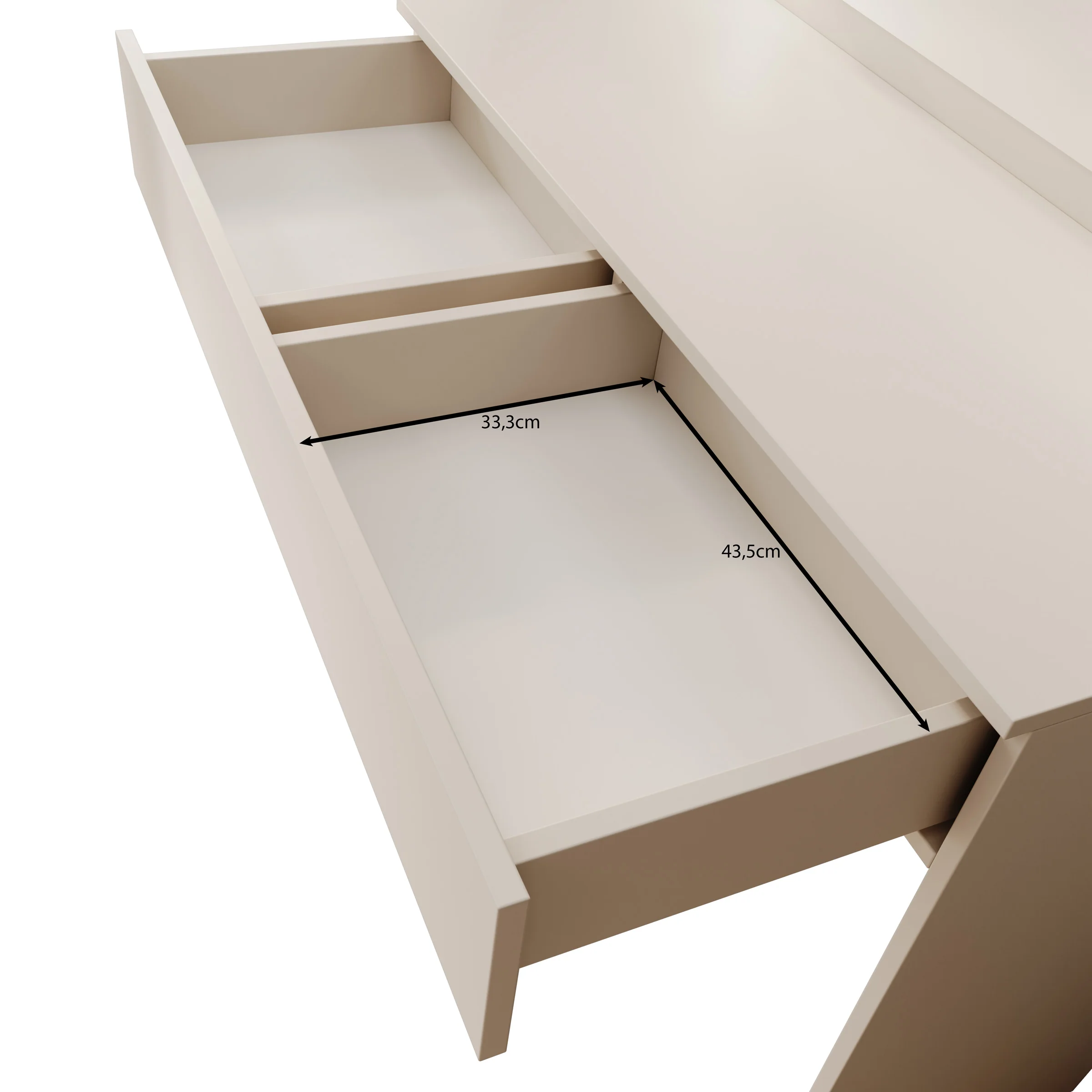 Savoy - Kaptafel met spiegel en verlichting - Beige - 100x43x143 cm - Image 6