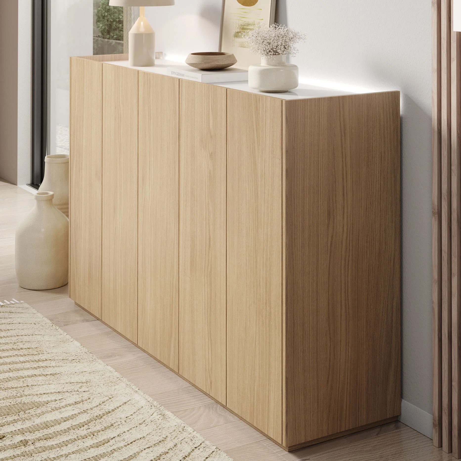 Encore - Schoenenkast met 9 vakken - Eiken - 156x40x95xm - Image 4