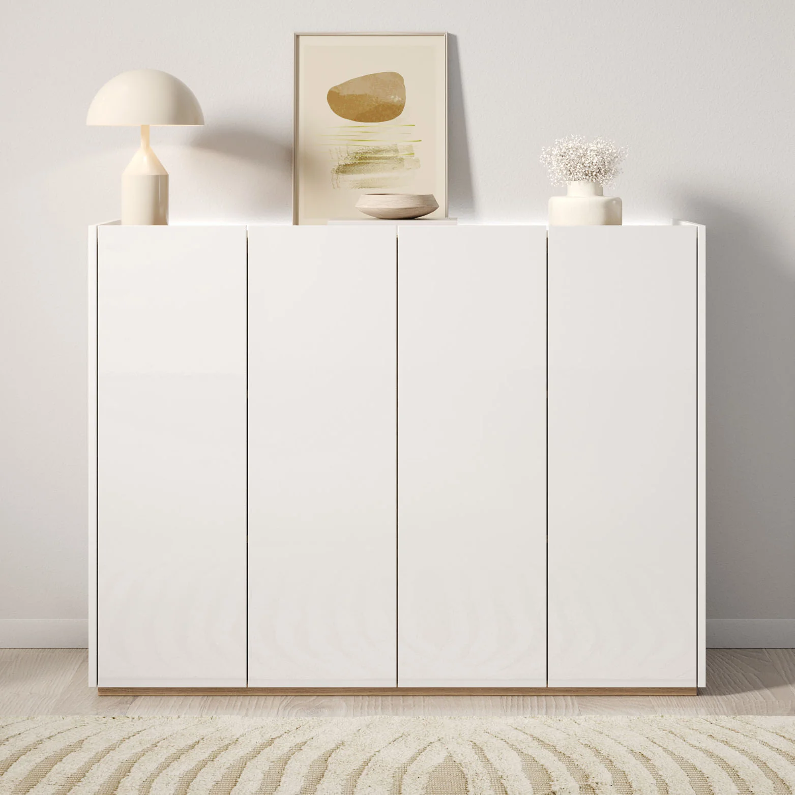 Encore - Schoenenkast met 6 vakken - Wit - 126x40x95 cm - Image 3
