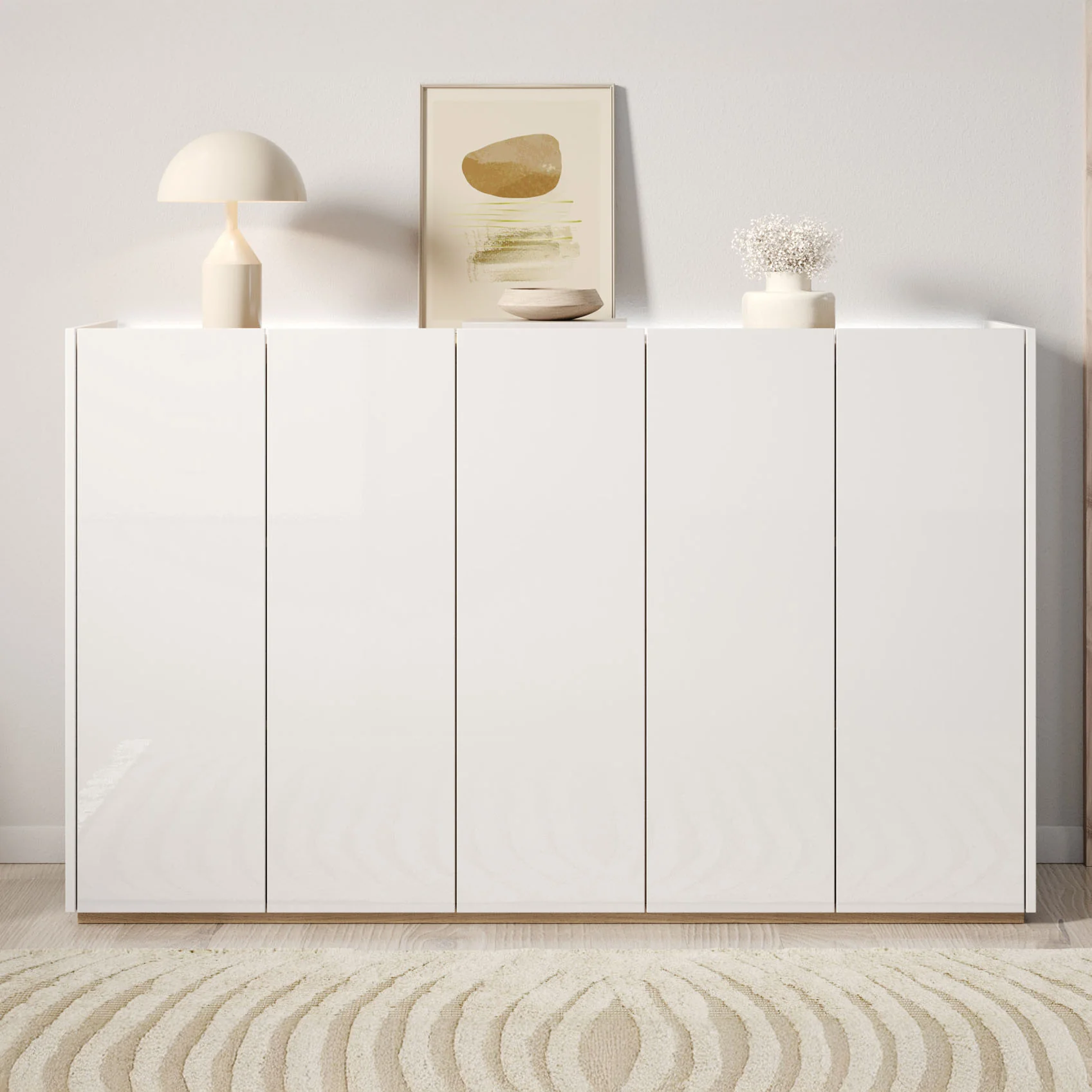 Encore - Schoenenkast met 9 vakken - Wit - 156x40x95xm - Image 3