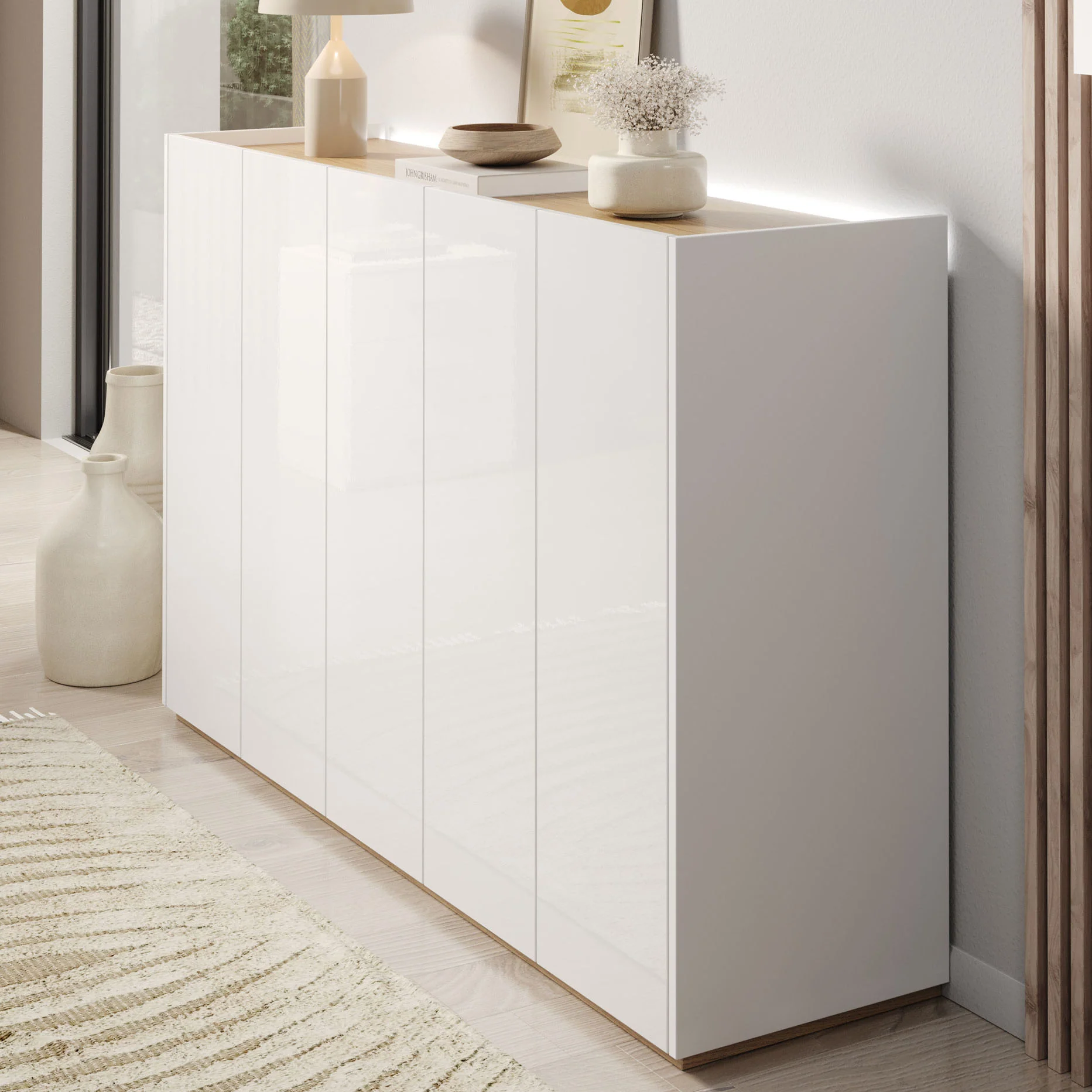 Encore - Schoenenkast met 9 vakken - Wit - 156x40x95xm - Image 4