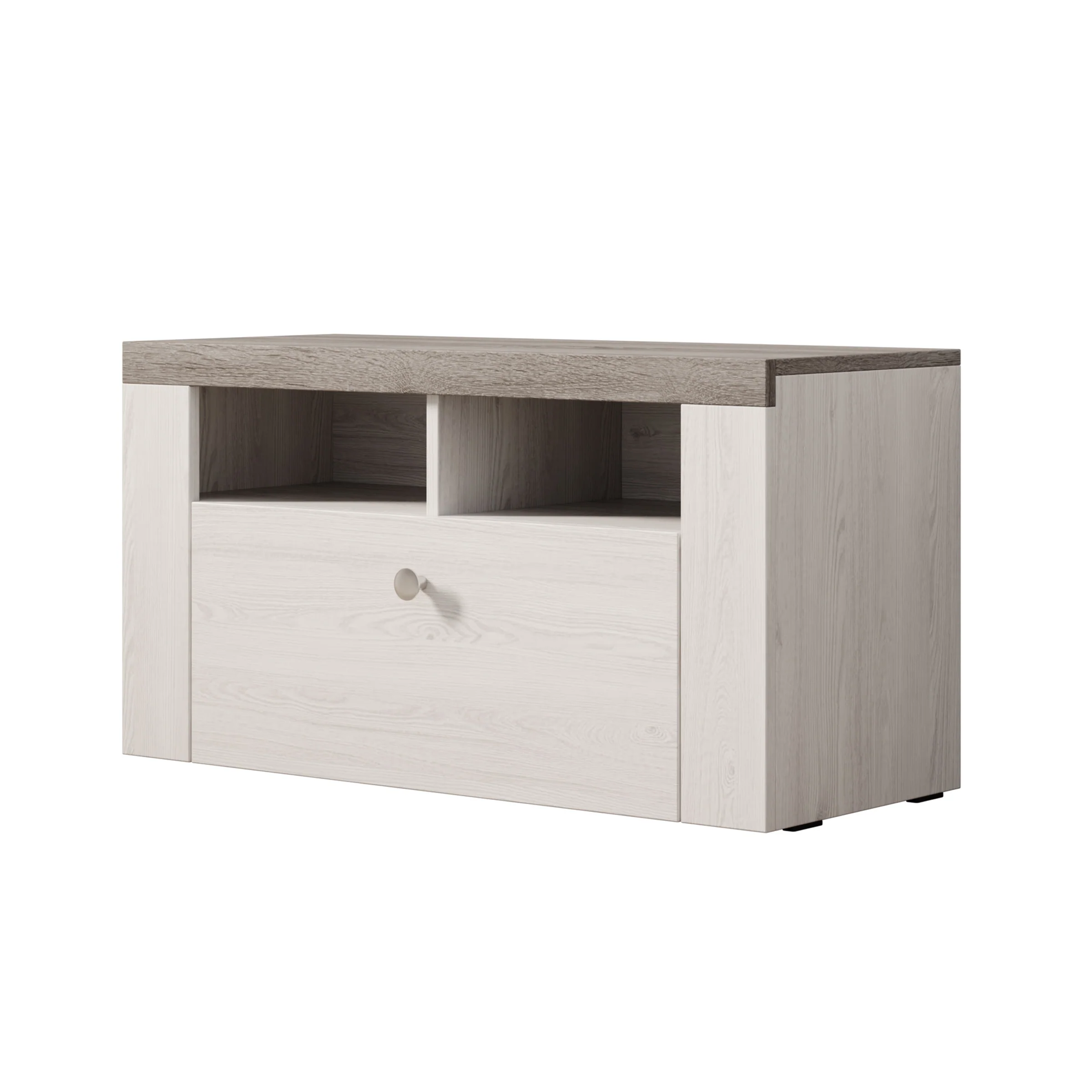 Linford - Schoenenkast - Wit eiken - 84x34x44 cm - Image 6