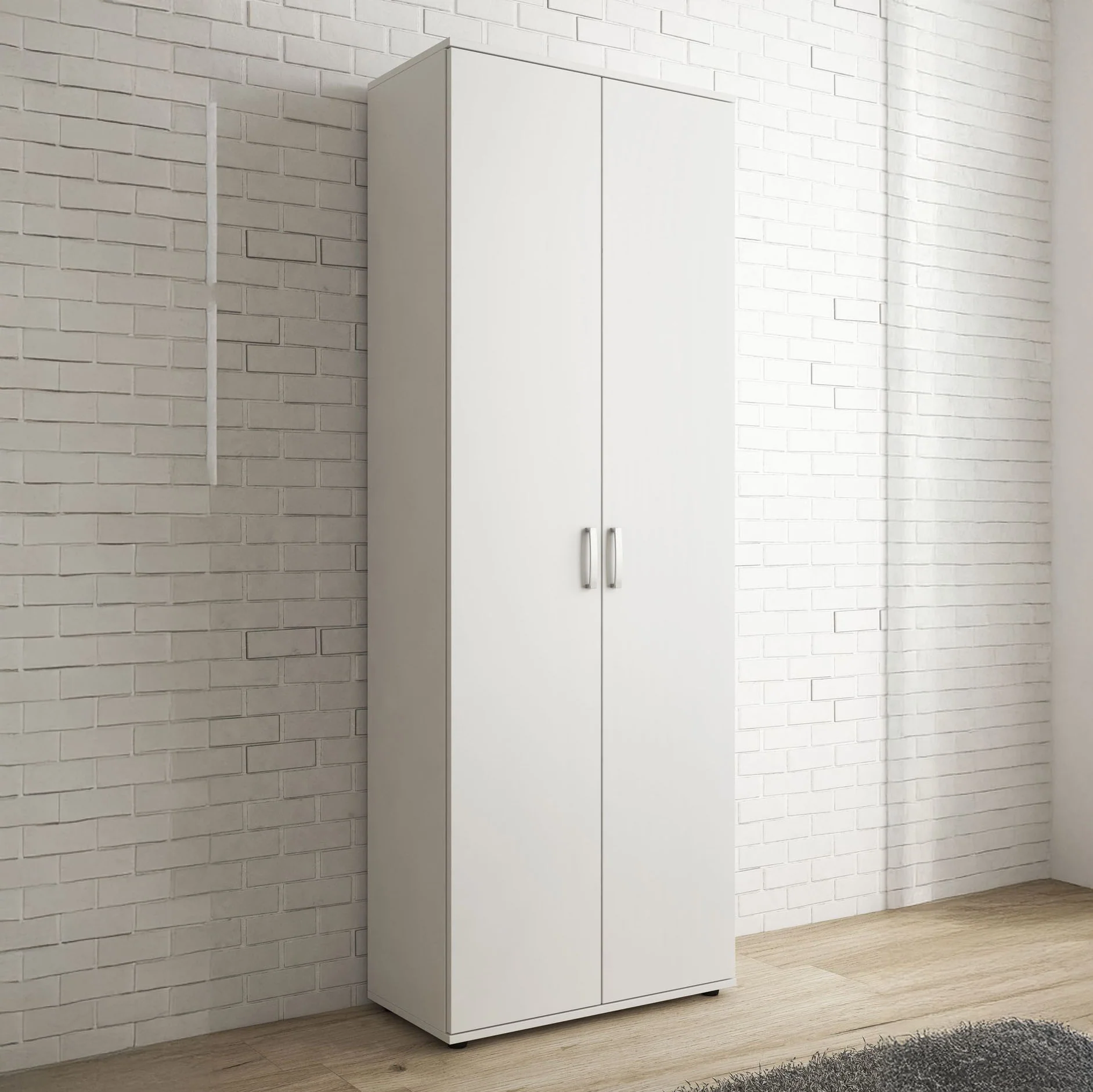 Odette - Schoenenkast - Wit - 70x34x189 cm