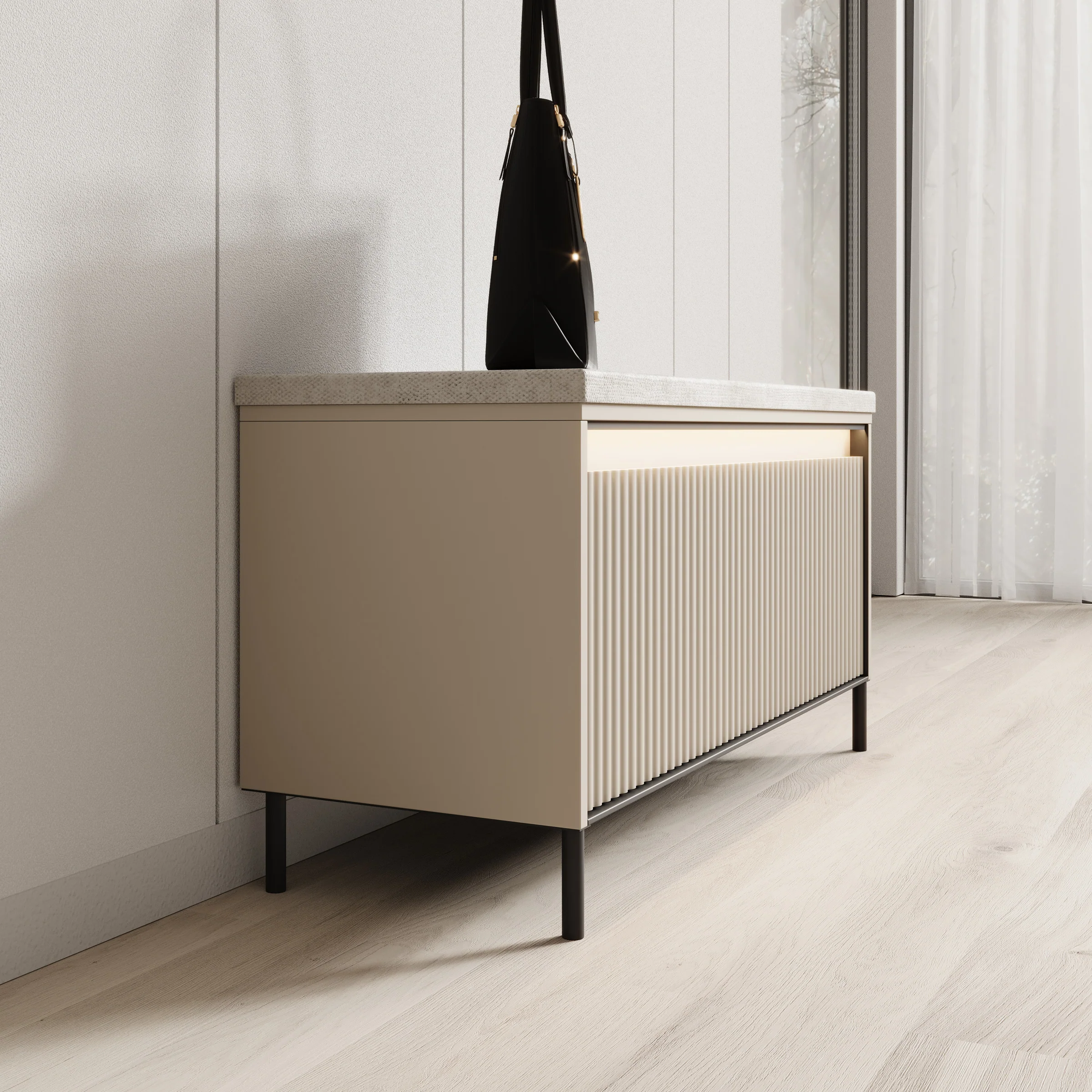 Timoteo - Schoenenkast - Beige - 101x38x51 cm - Image 4
