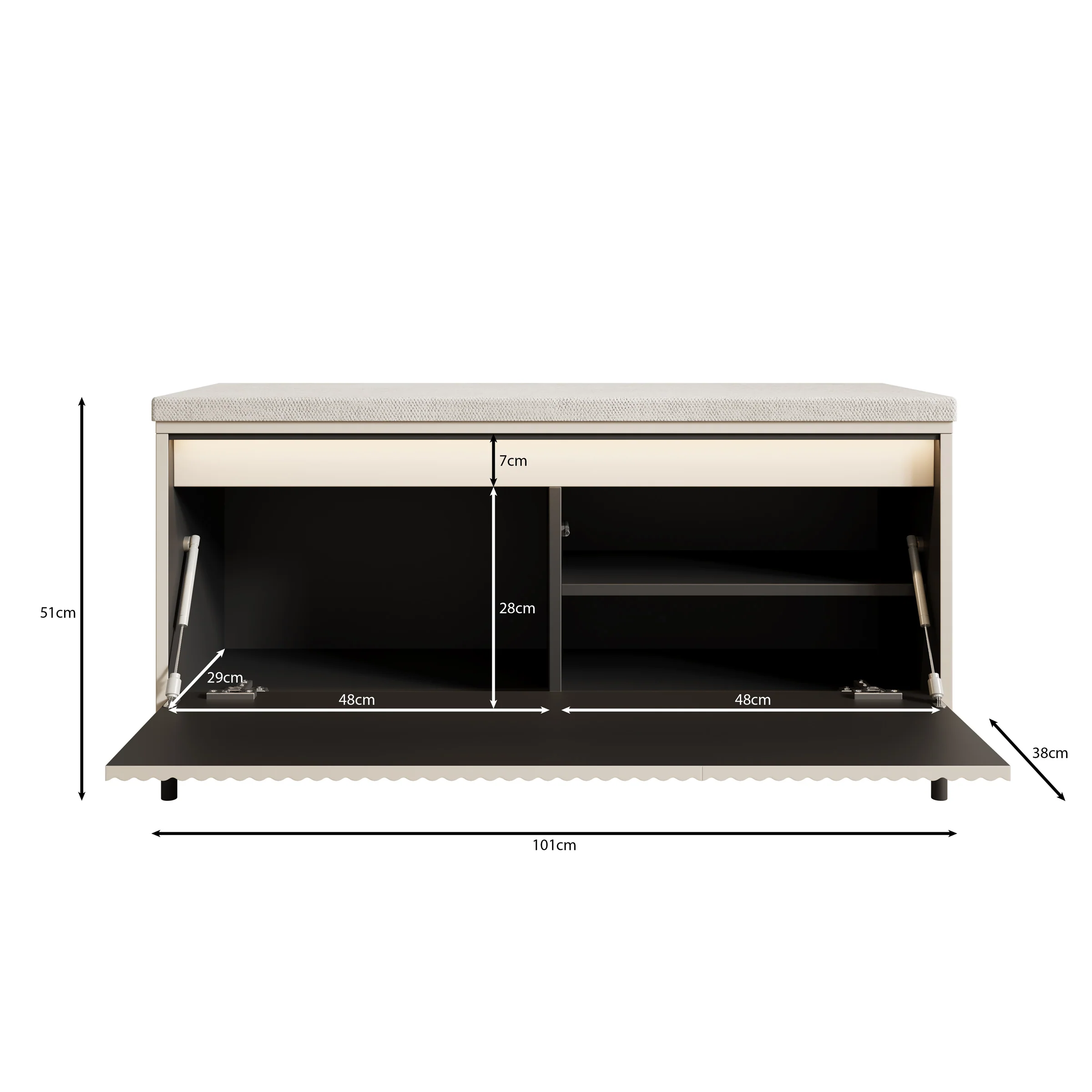 Timoteo - Schoenenkast - Beige - 101x38x51 cm - Image 5