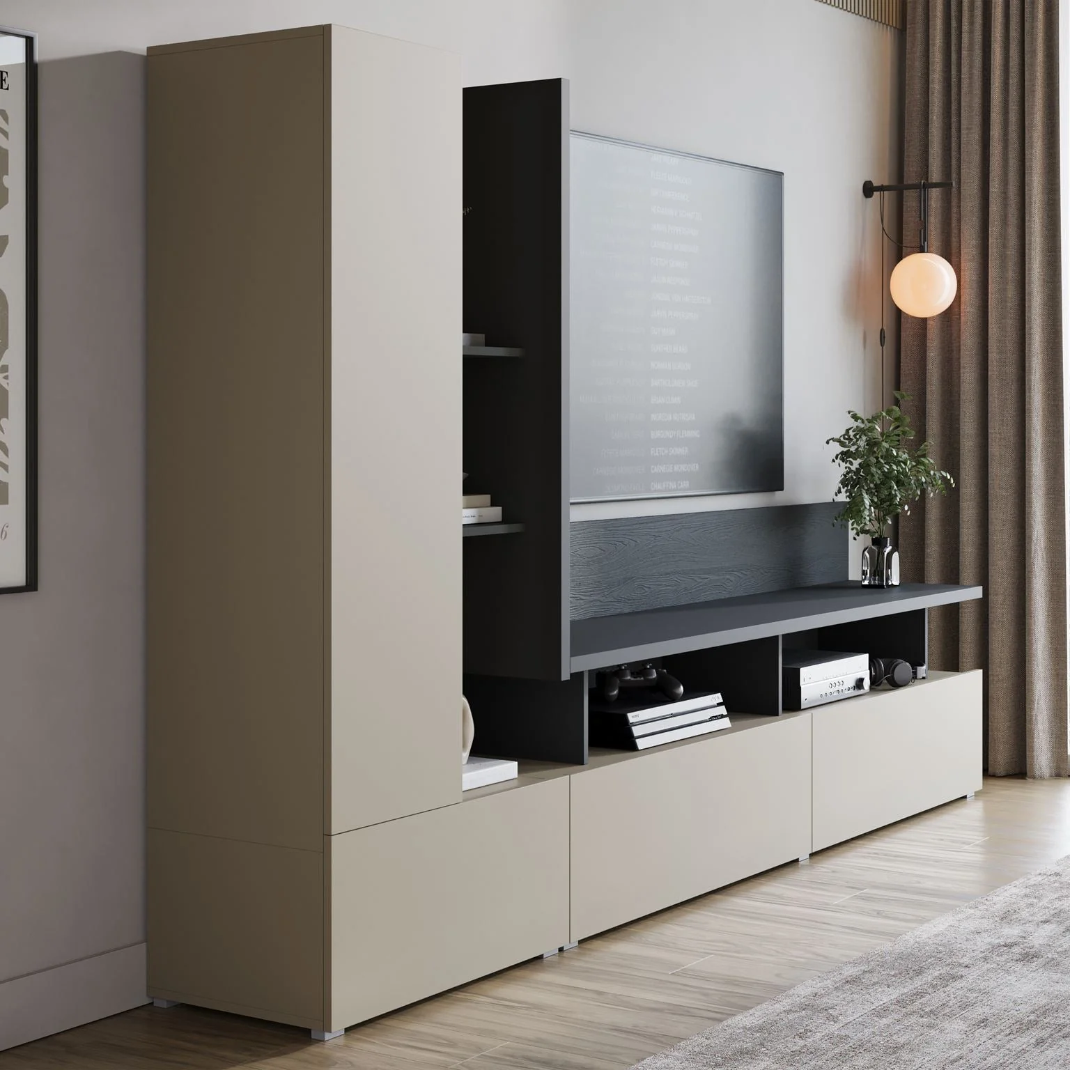 Sekai - Wandmeubel - Beige - 270x40x162 cm - Image 4