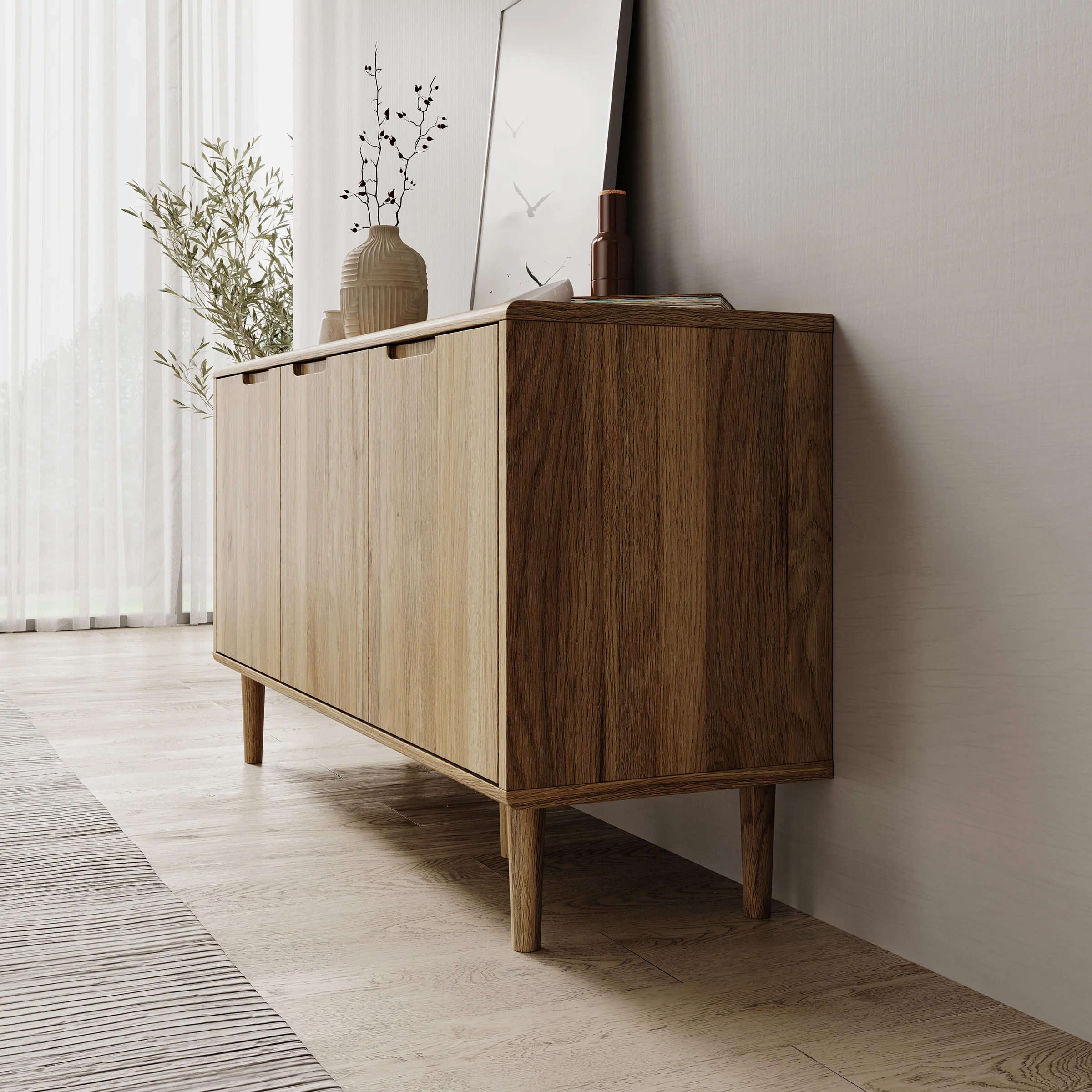 Selwood - Dressoir - Eikenpatroon - 139x43x74 cm - Image 4