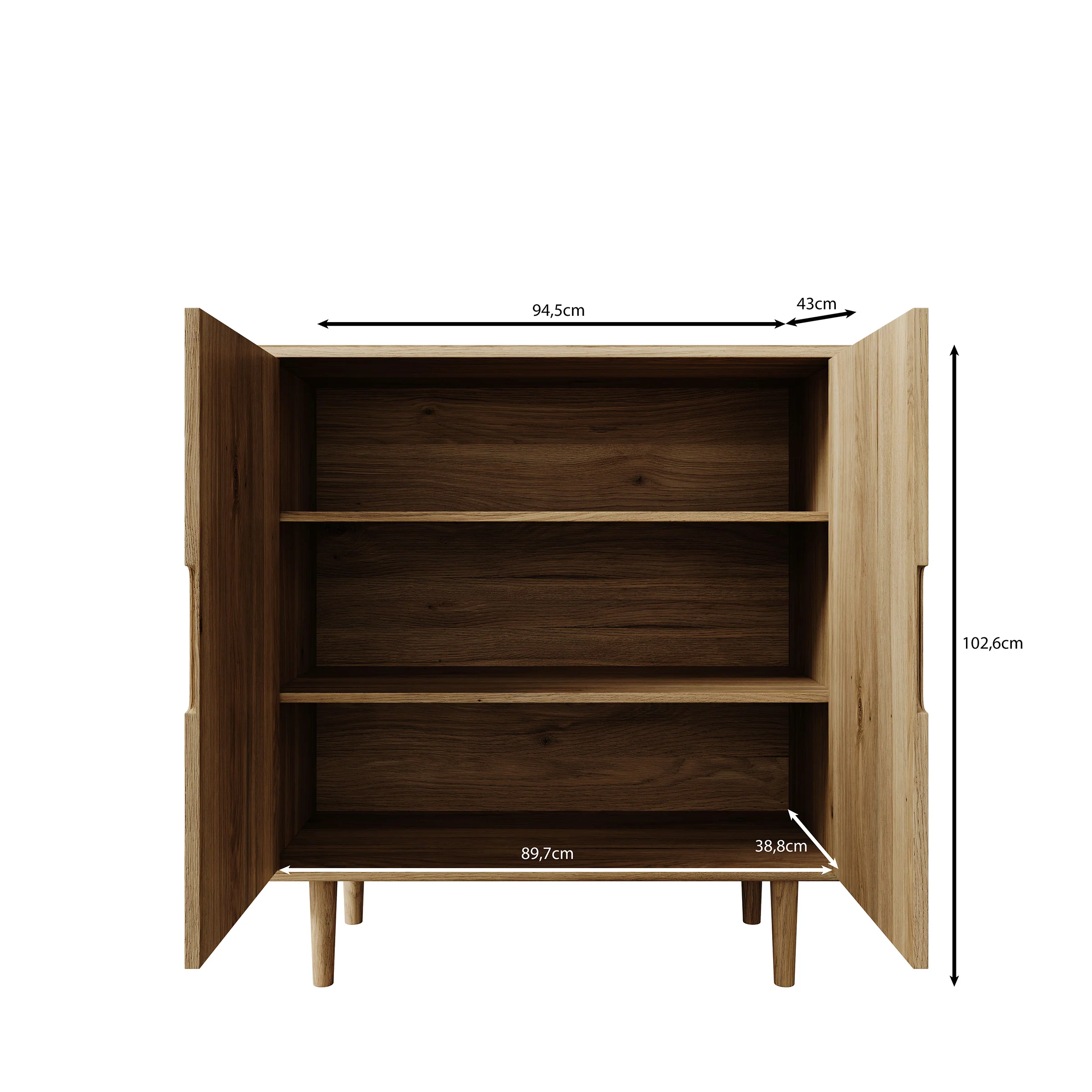 Selwood - Dressoir - Eikenpatroon - 95x43x103 cm - Image 6
