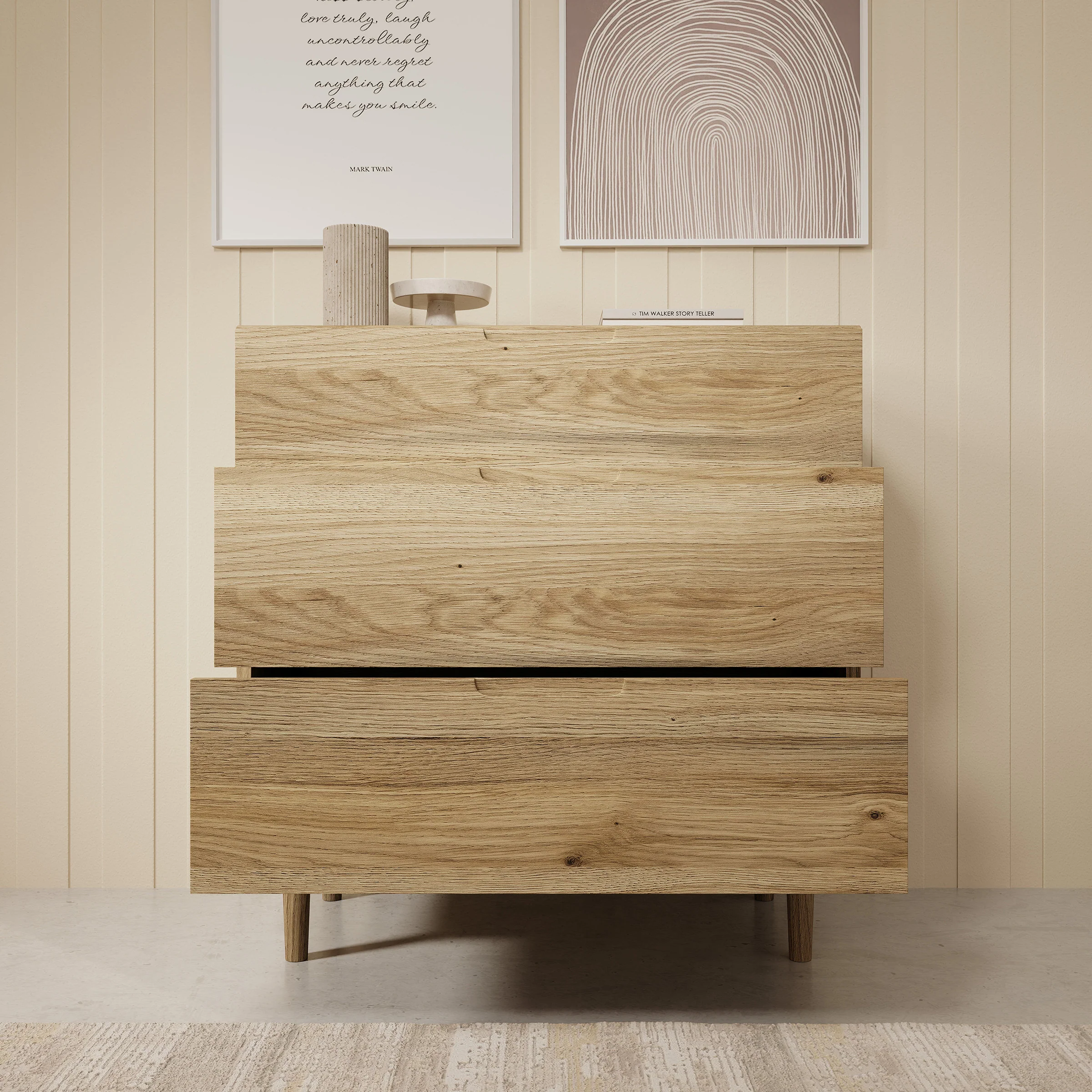 Selwood - Ladekast - Eikenpatroon - 90x43x93 cm - Image 2