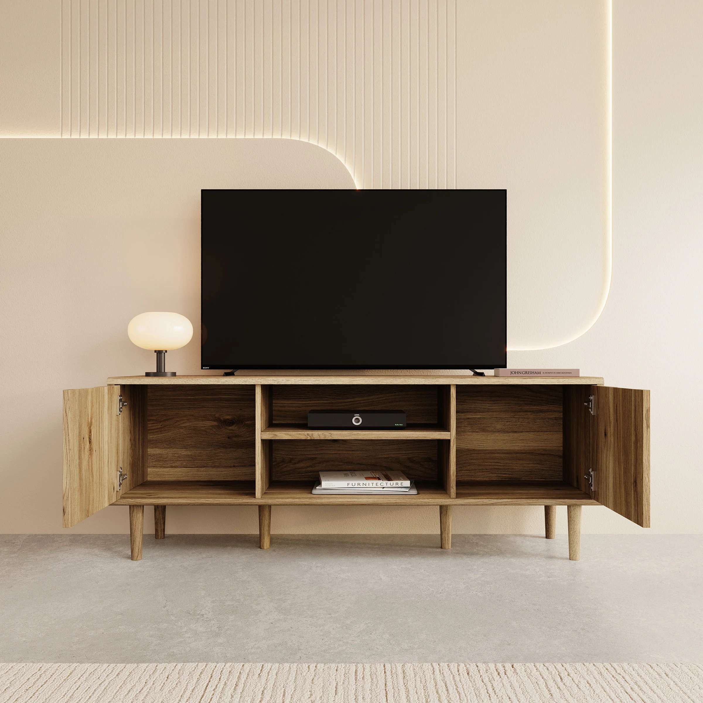 Selwood - TV-Meubel - Eikenpatroon - 154x43x58 cm - Image 2