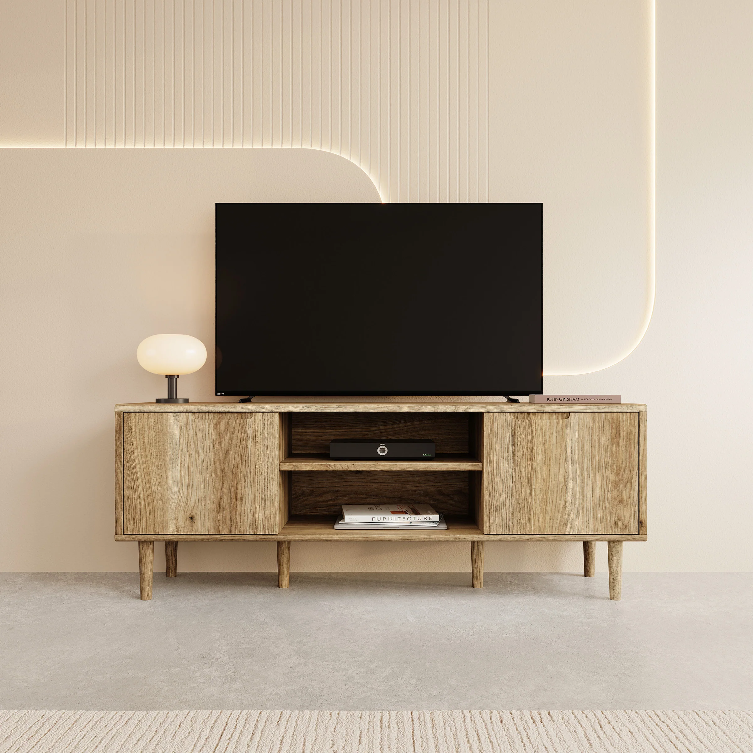 Selwood - TV-Meubel - Eikenpatroon - 154x43x58 cm - Image 3