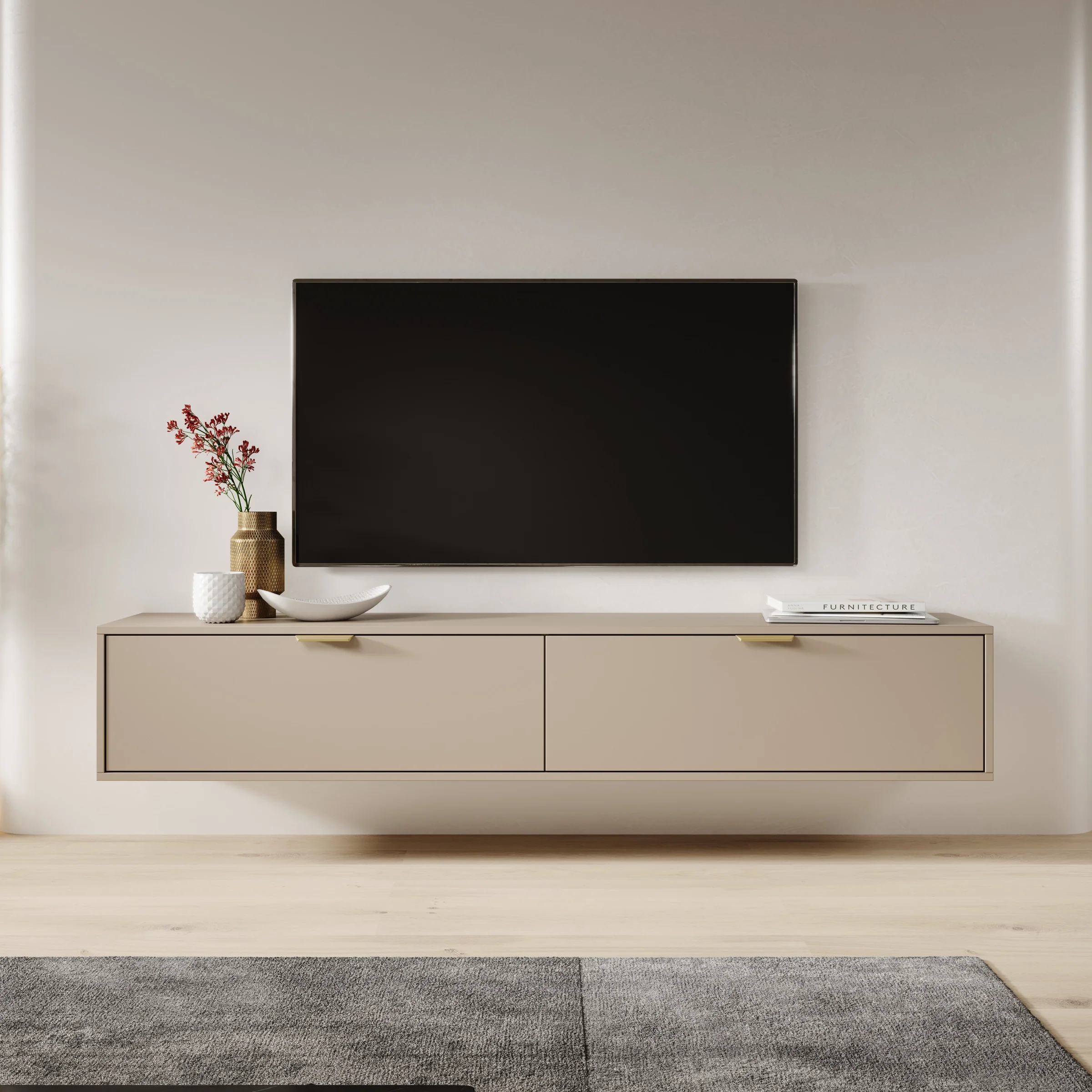 Silas - TV-Meubel - Beige - 175x33x35 cm - Image 3