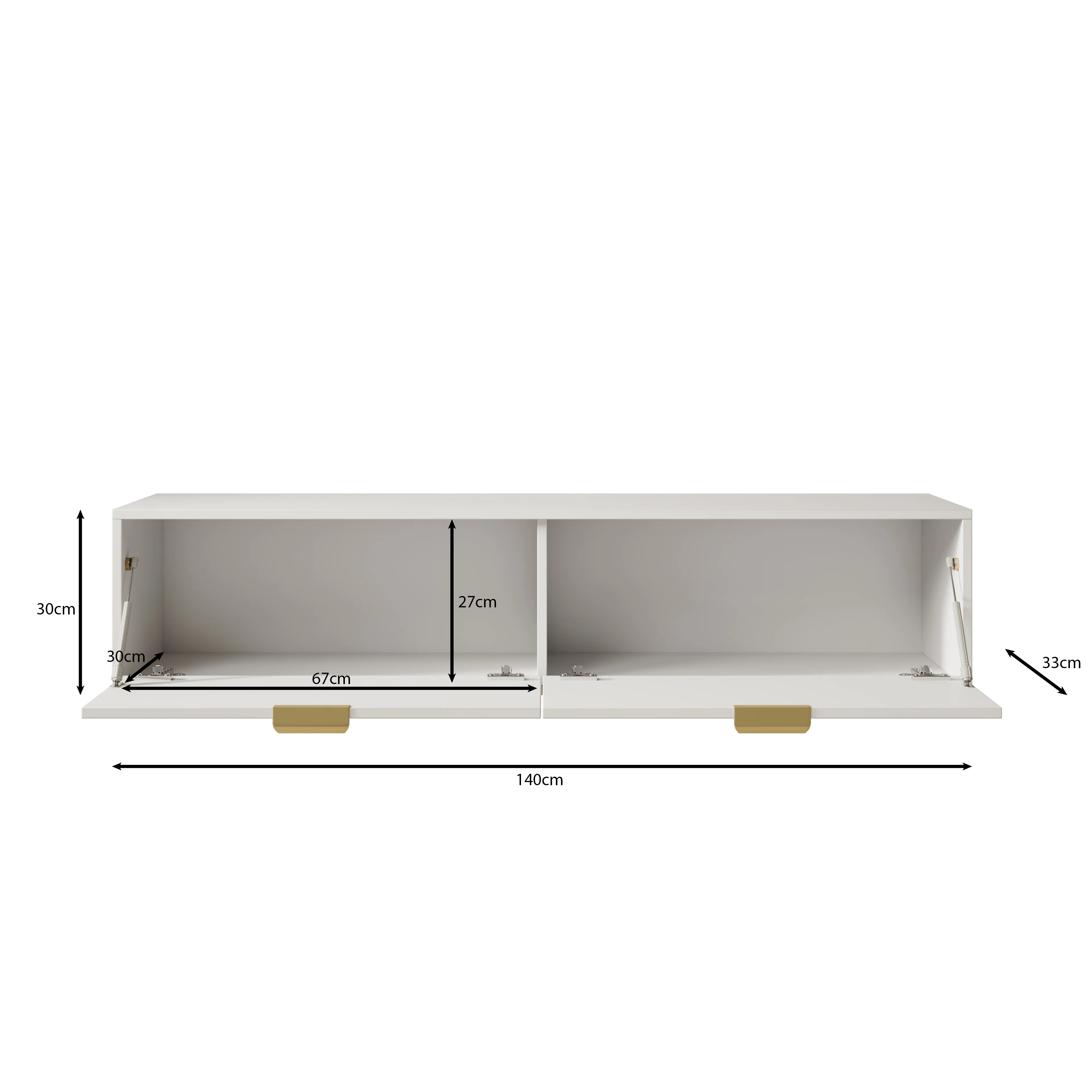 Silas - TV-Meubel - Zwart - 140x33x35 cm - Image 5