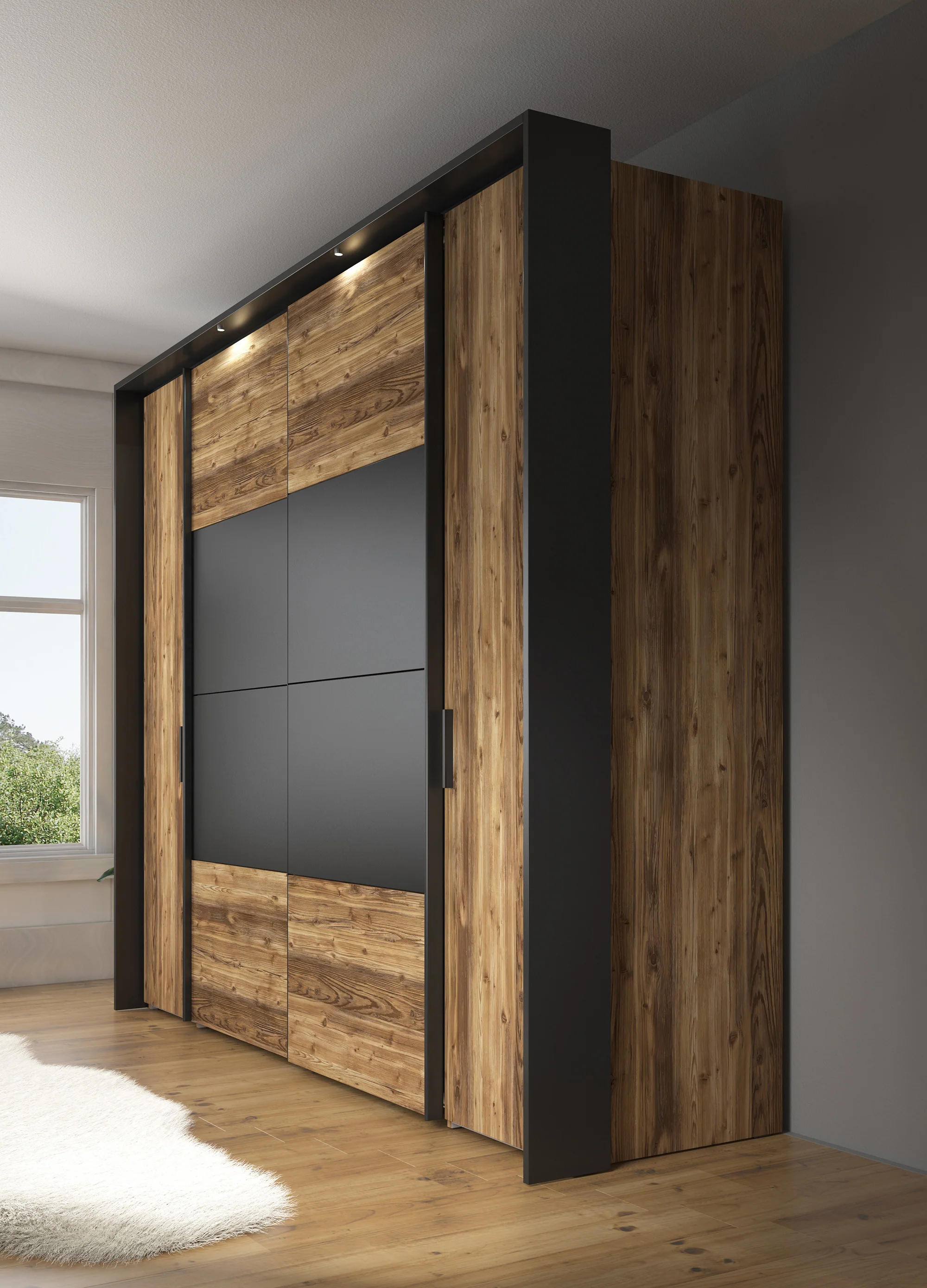 Jacob 2 - Slaapkamer - Zwart/Eiken - 180x200 cm - Groot - Image 11