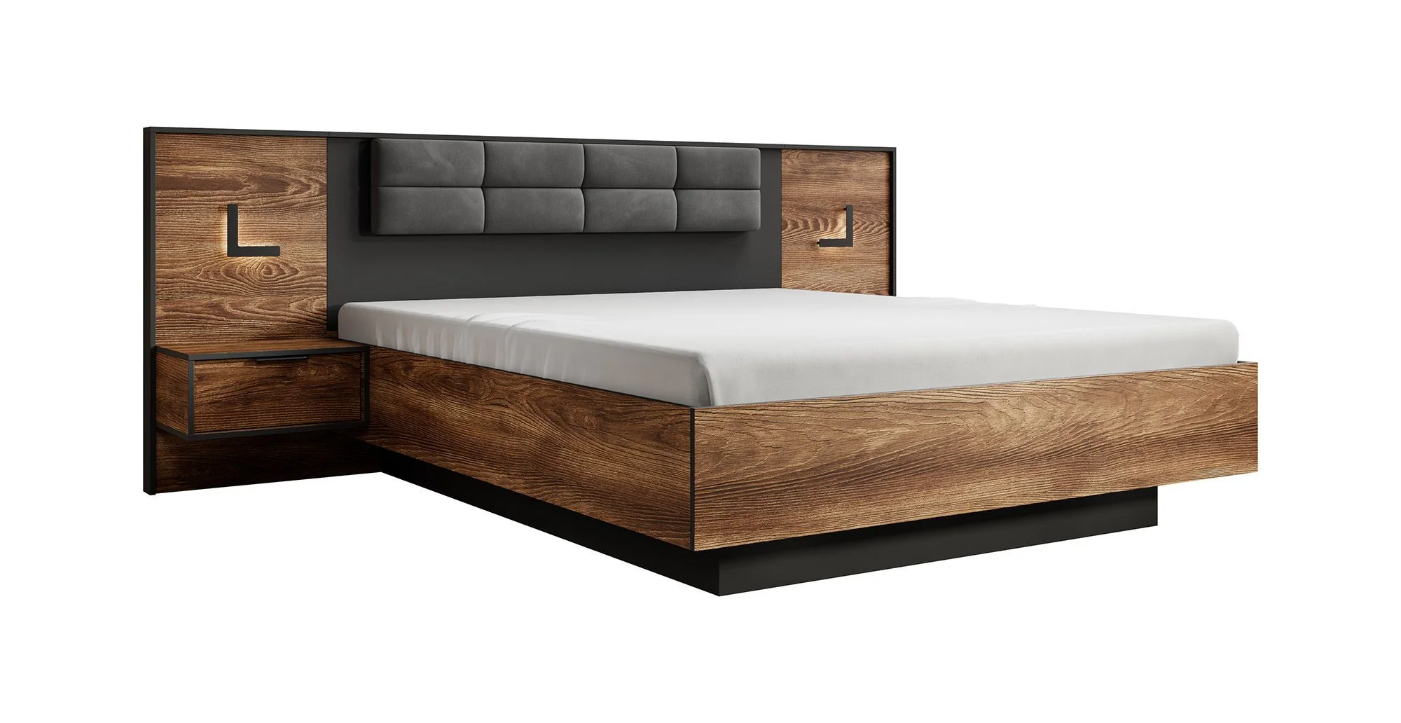Mulvey - Slaapkamer - Eiken/Antraciet - 160x200 cm - Image 7