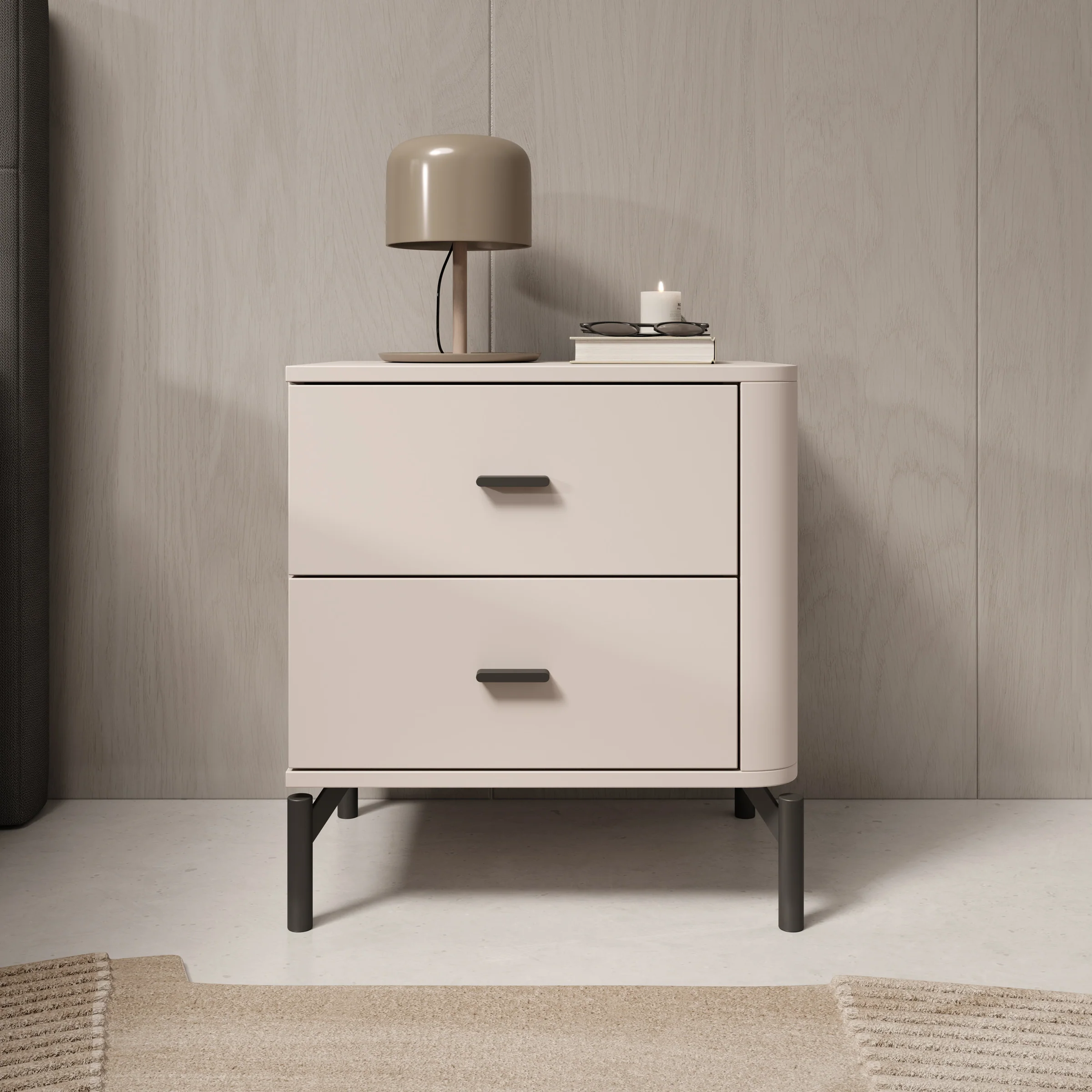 Sorello - Nachtkastje - Beige - 52x40x56 cm - Image 3