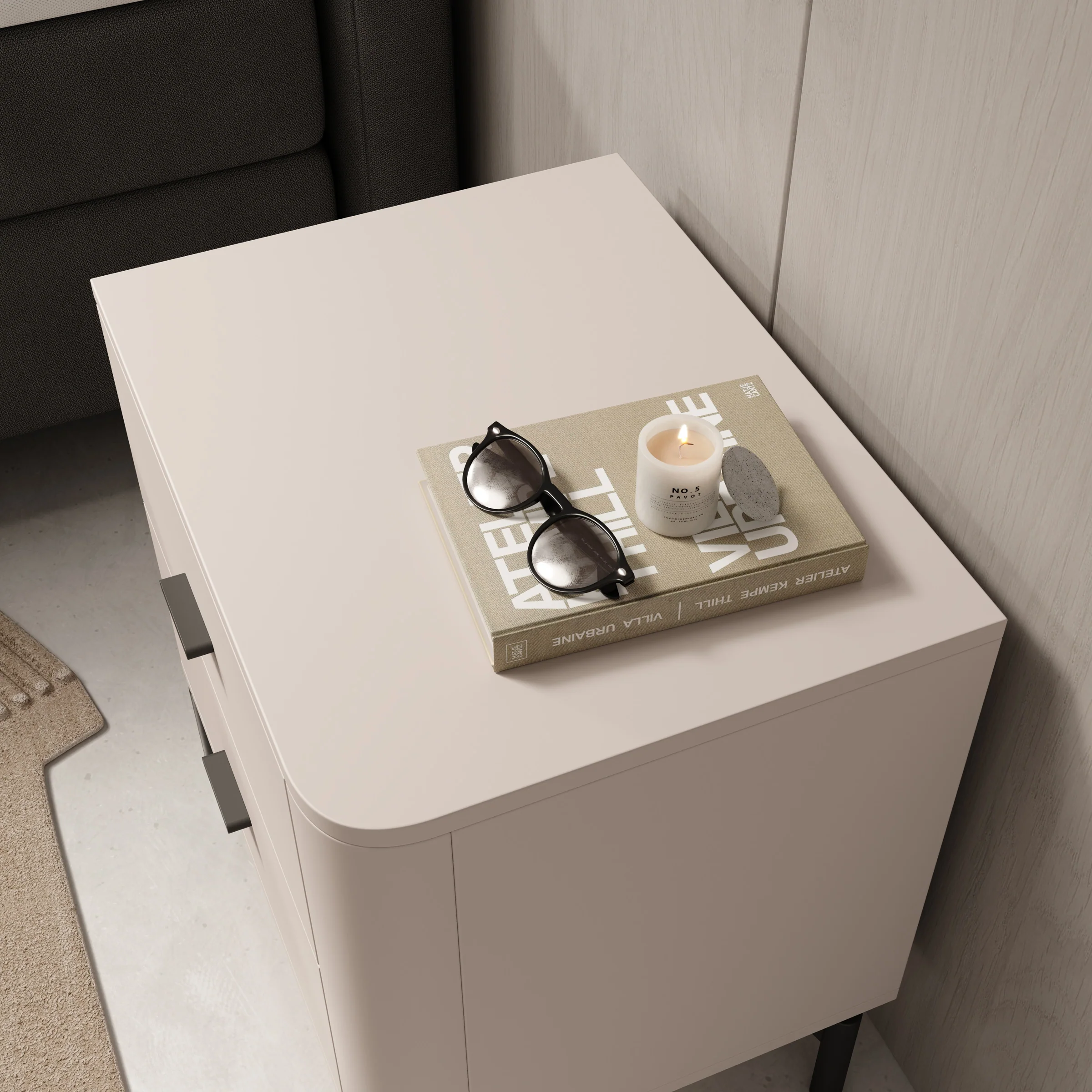 Sorello - Nachtkastje - Beige - 52x40x56 cm - Image 4