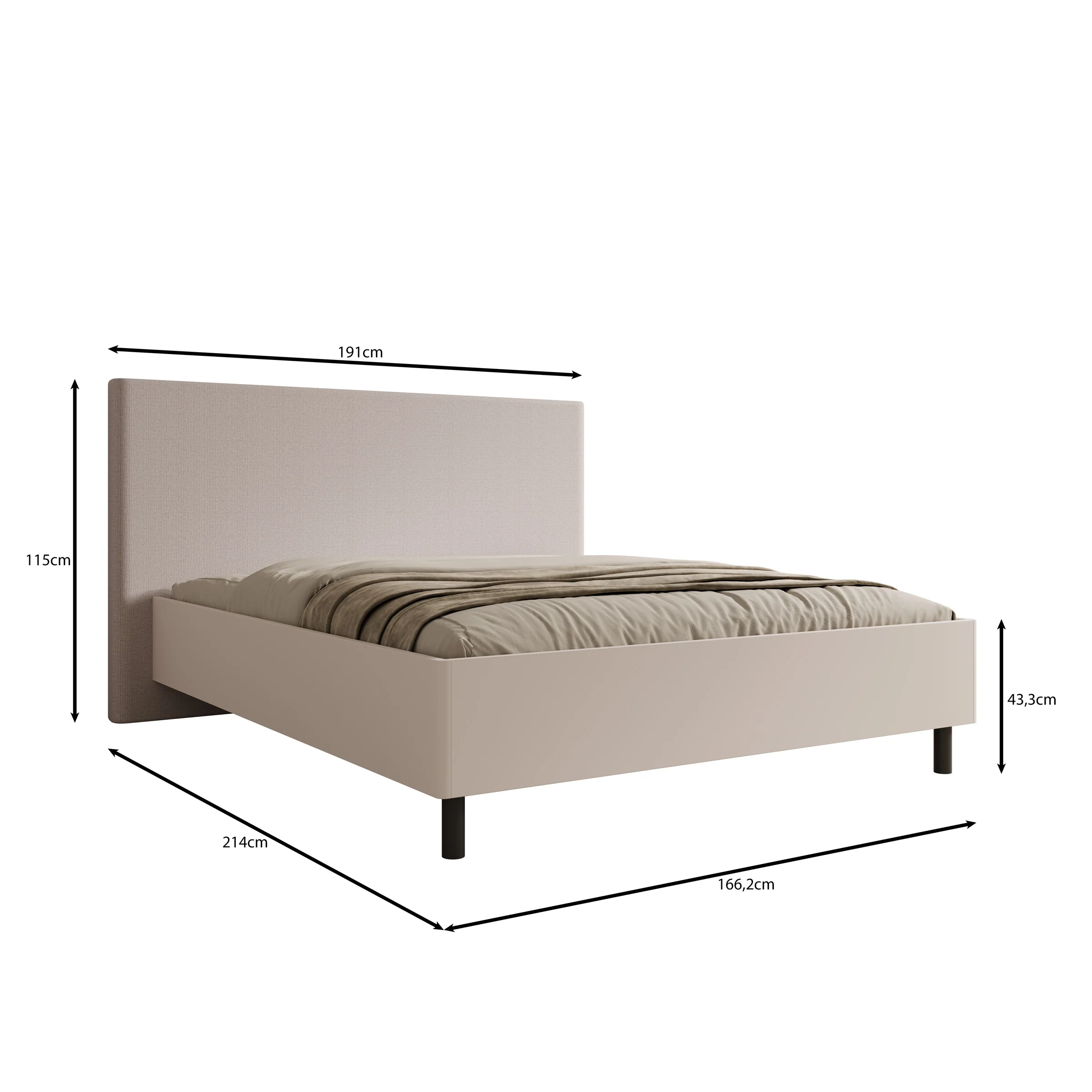 Sorello - Tweepersoonsbed - Beige - 160x200 cm - Image 3