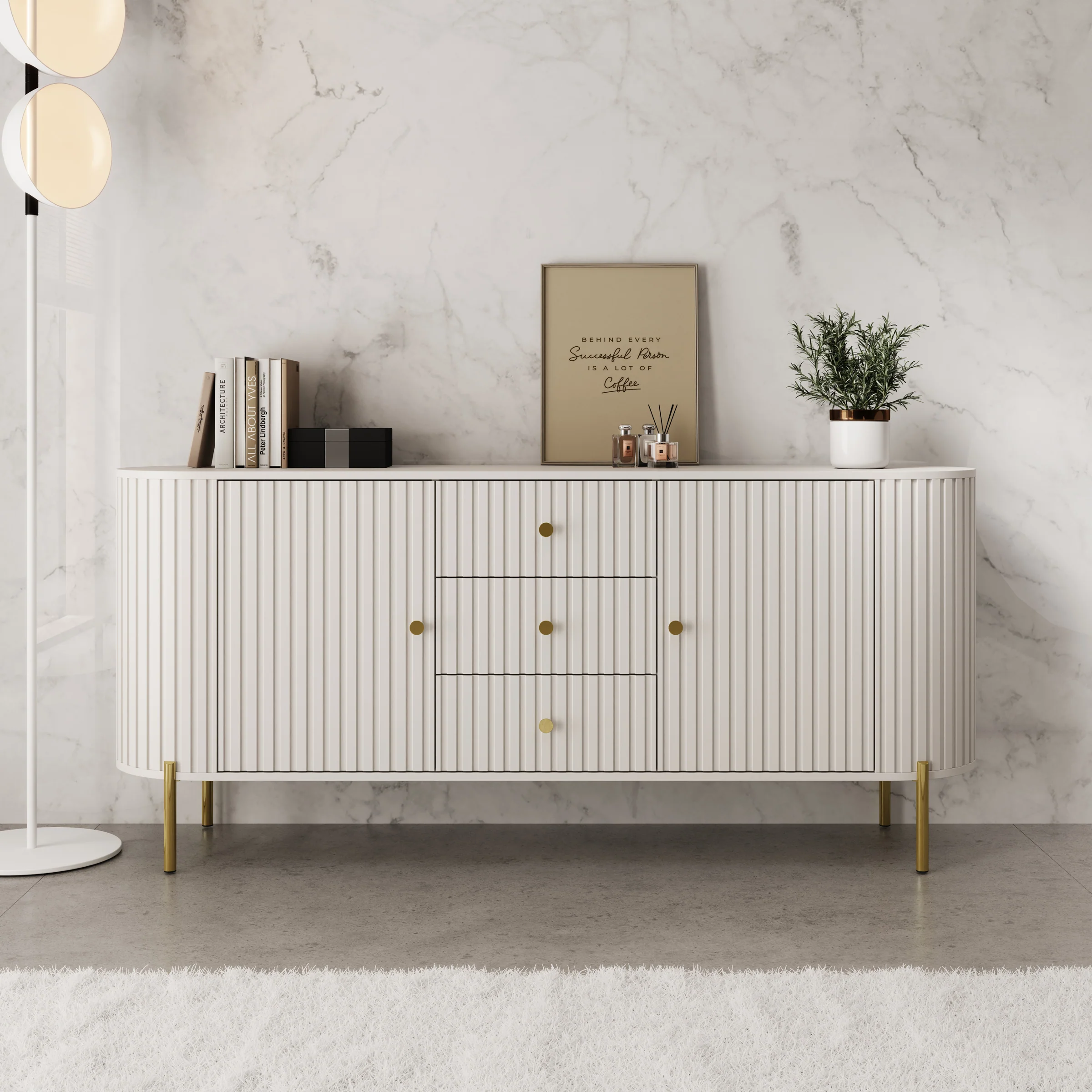 Sorenna - Dressoir - Beige - 178x40x79 cm - Image 3