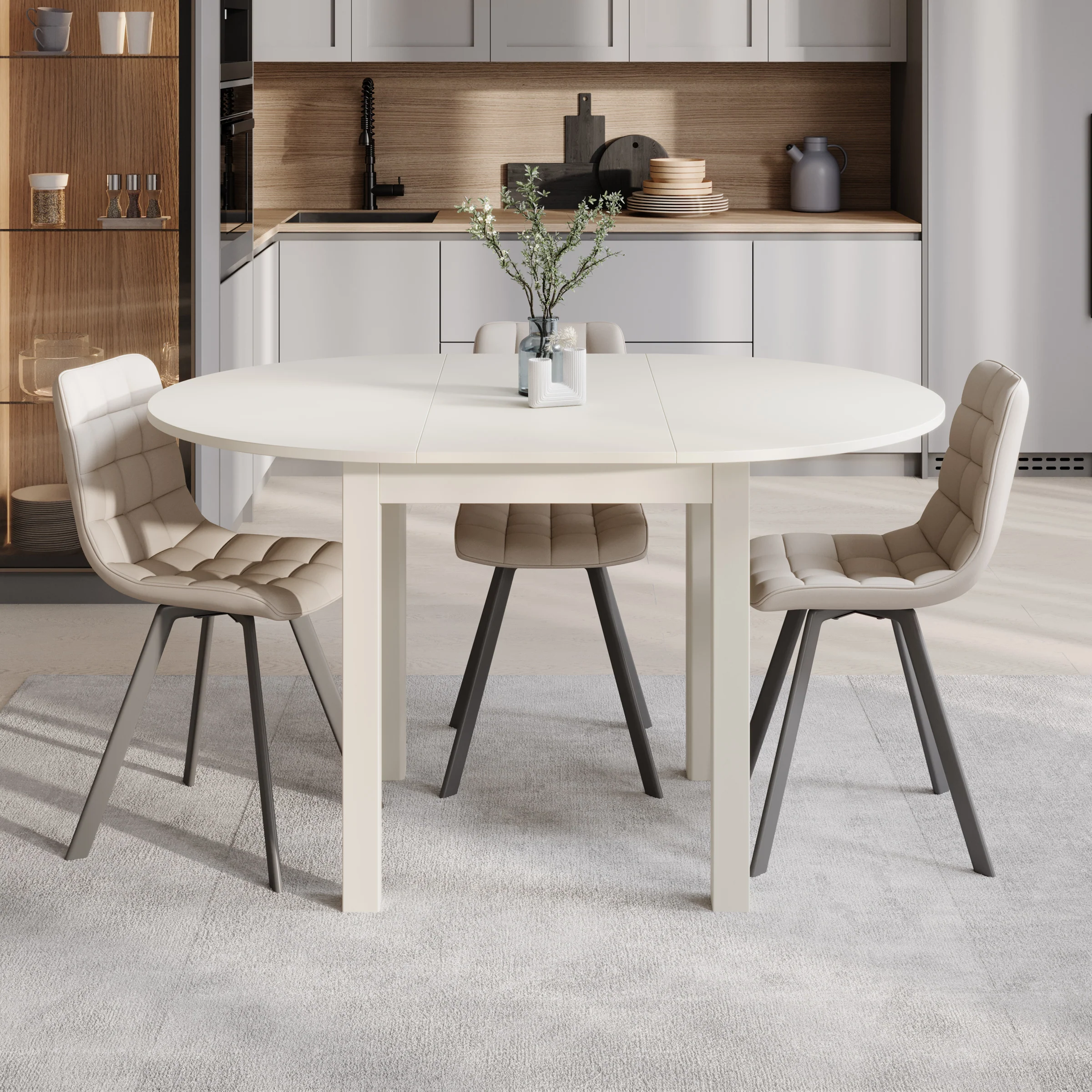 South - Eetkamertafel - Beige - 100x100x76 cm - Image 4