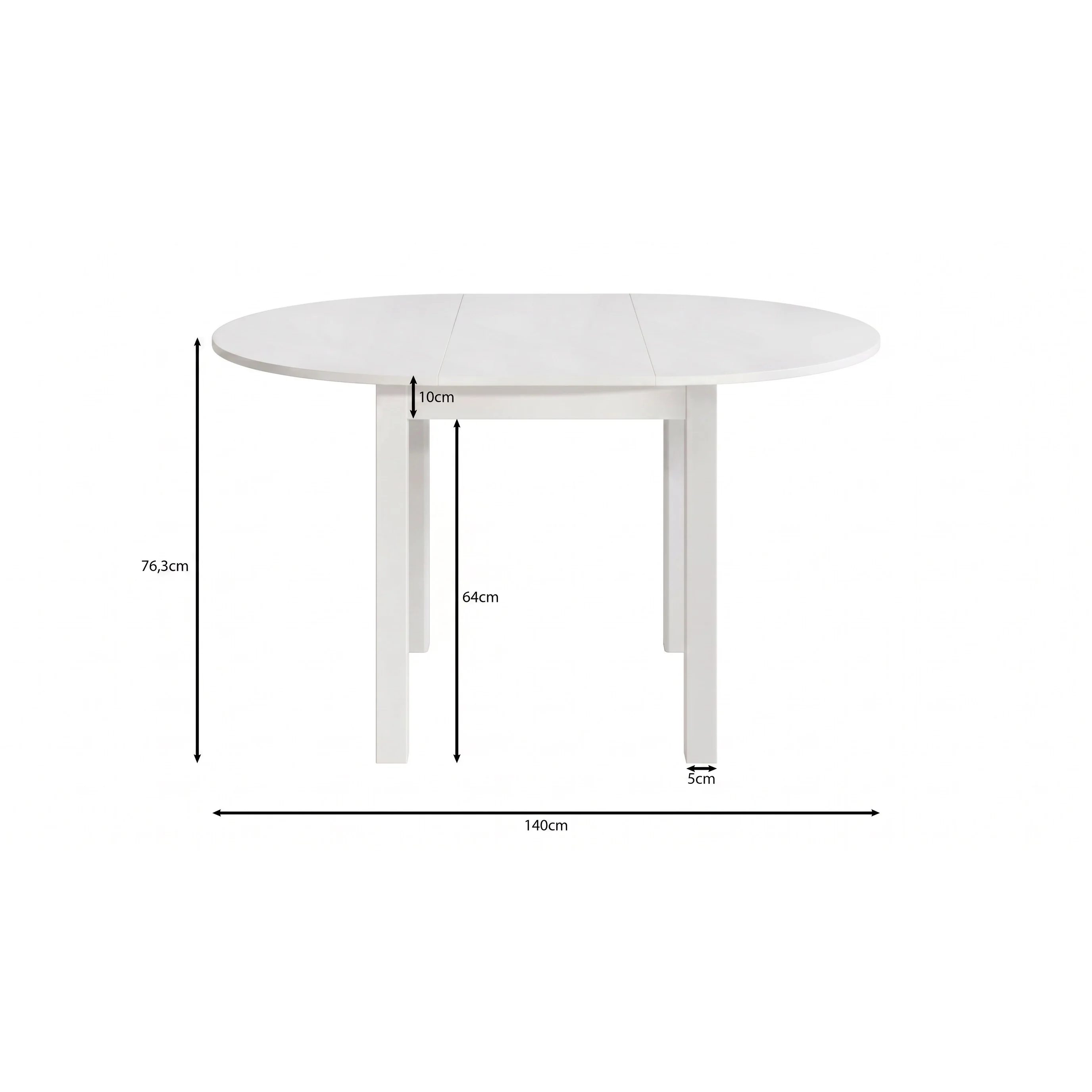 South - Eetkamertafel - Wit - 100x100x76 cm - Image 6