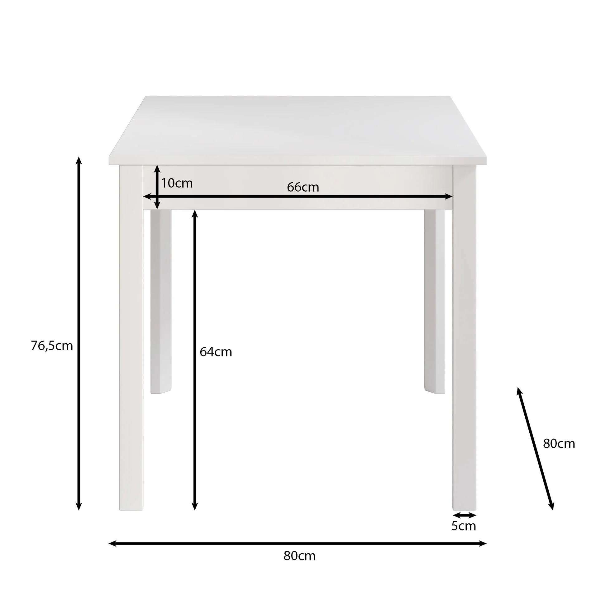 Steve - Eetkamertafel - Eiken - 80x80x77 cm - Image 3